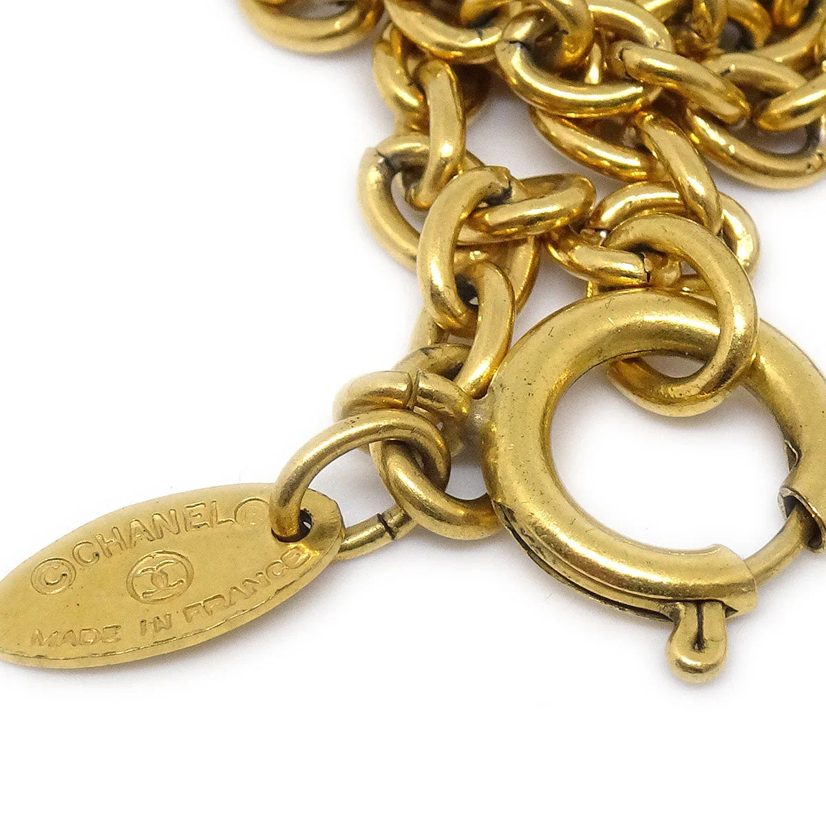 CHANEL Quilted CC Chain Necklace 3858 - Image 4