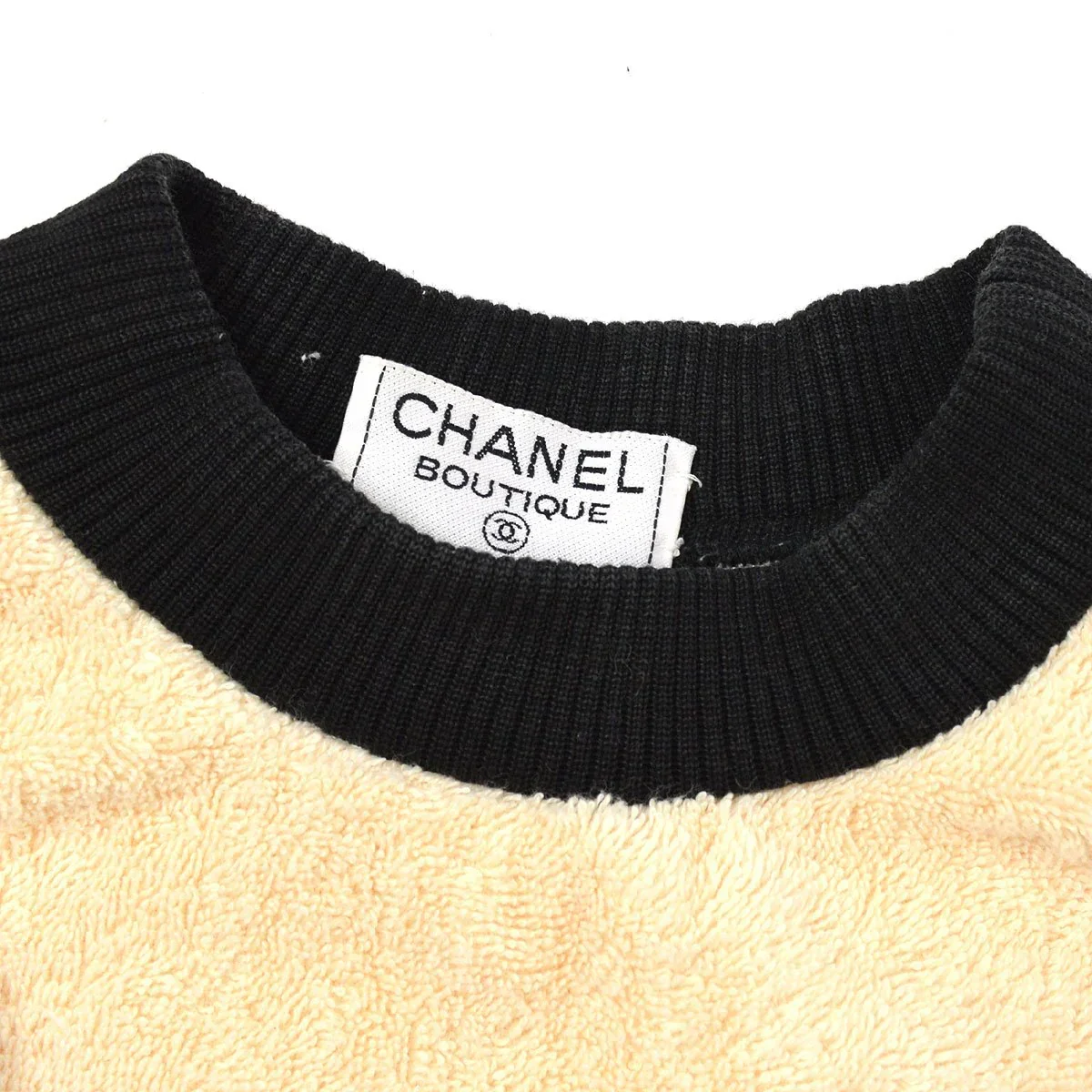 Chanel Cruise 1993 CC crew-neck terry cloth sweatshirt - Image 5