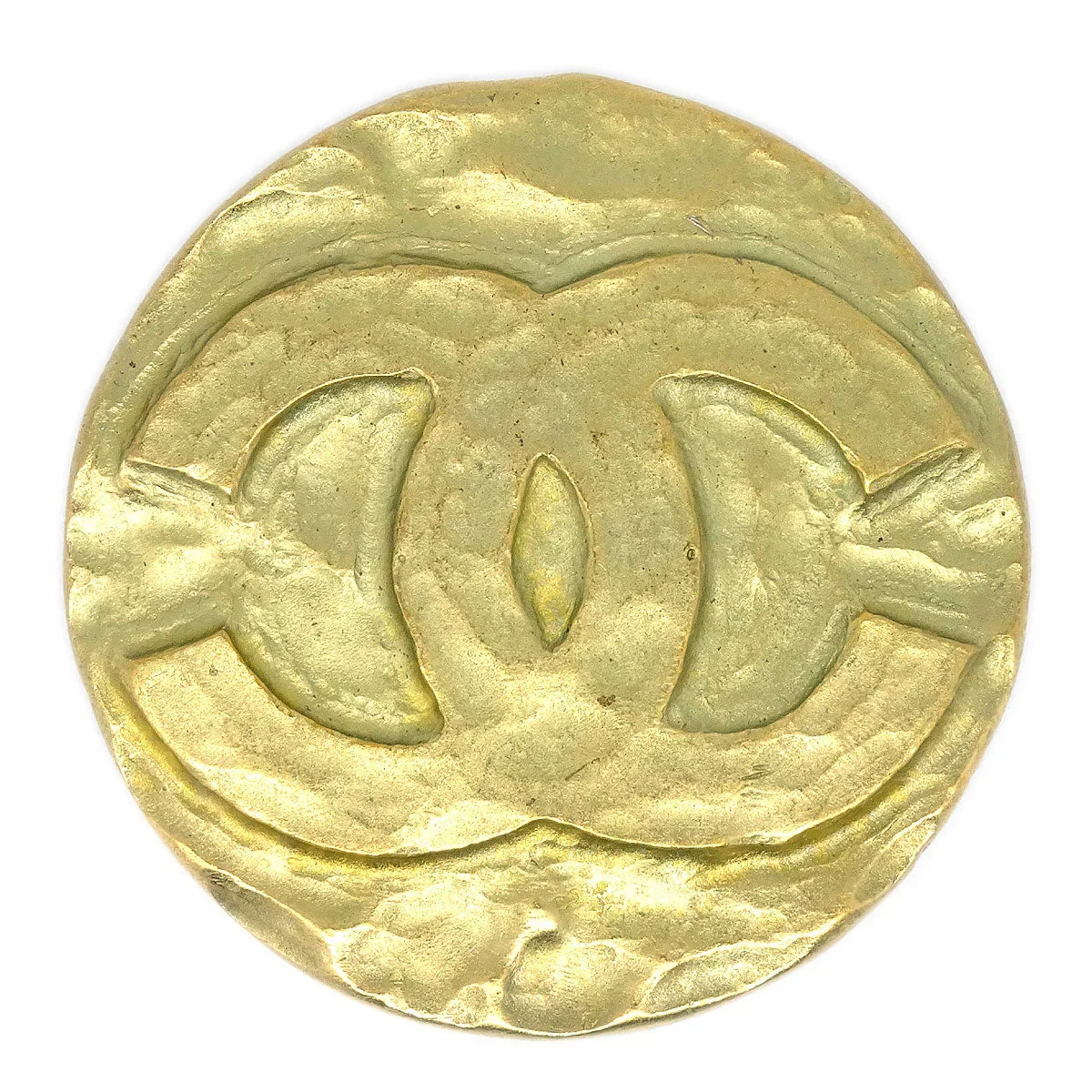 CHANEL Medallion Brooch Gold 95P