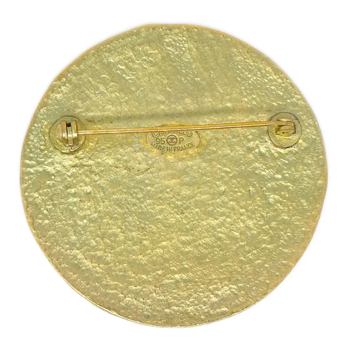 CHANEL Medallion Brooch Gold 95P - Image 2