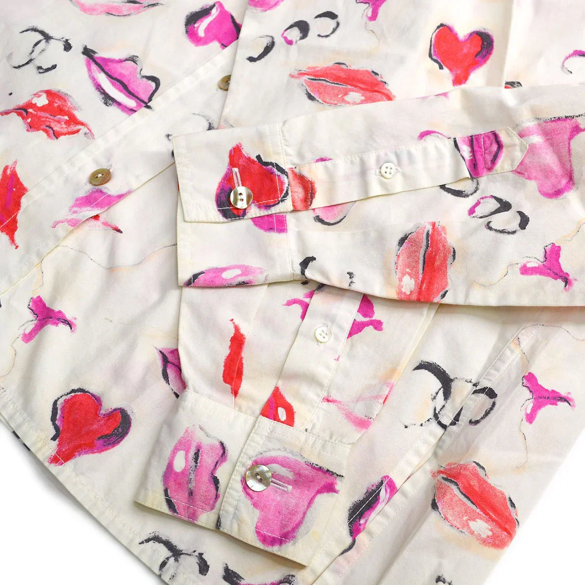 Chanel 1995 lip-print button-up shirt - Image 8