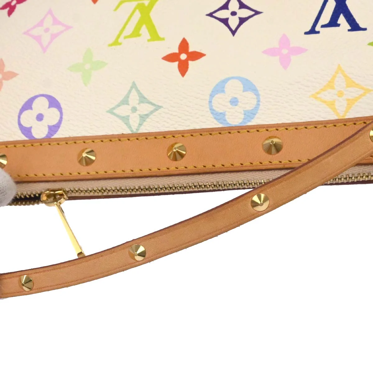 Louis Vuitton White Multicolor Pochette Accessoires M92649 - Image 9