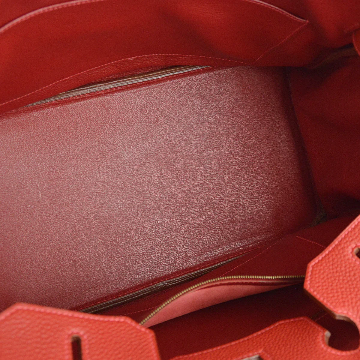 Hermes 2003 Vibrato Togo Red Birkin 35 Handbag - Image 8
