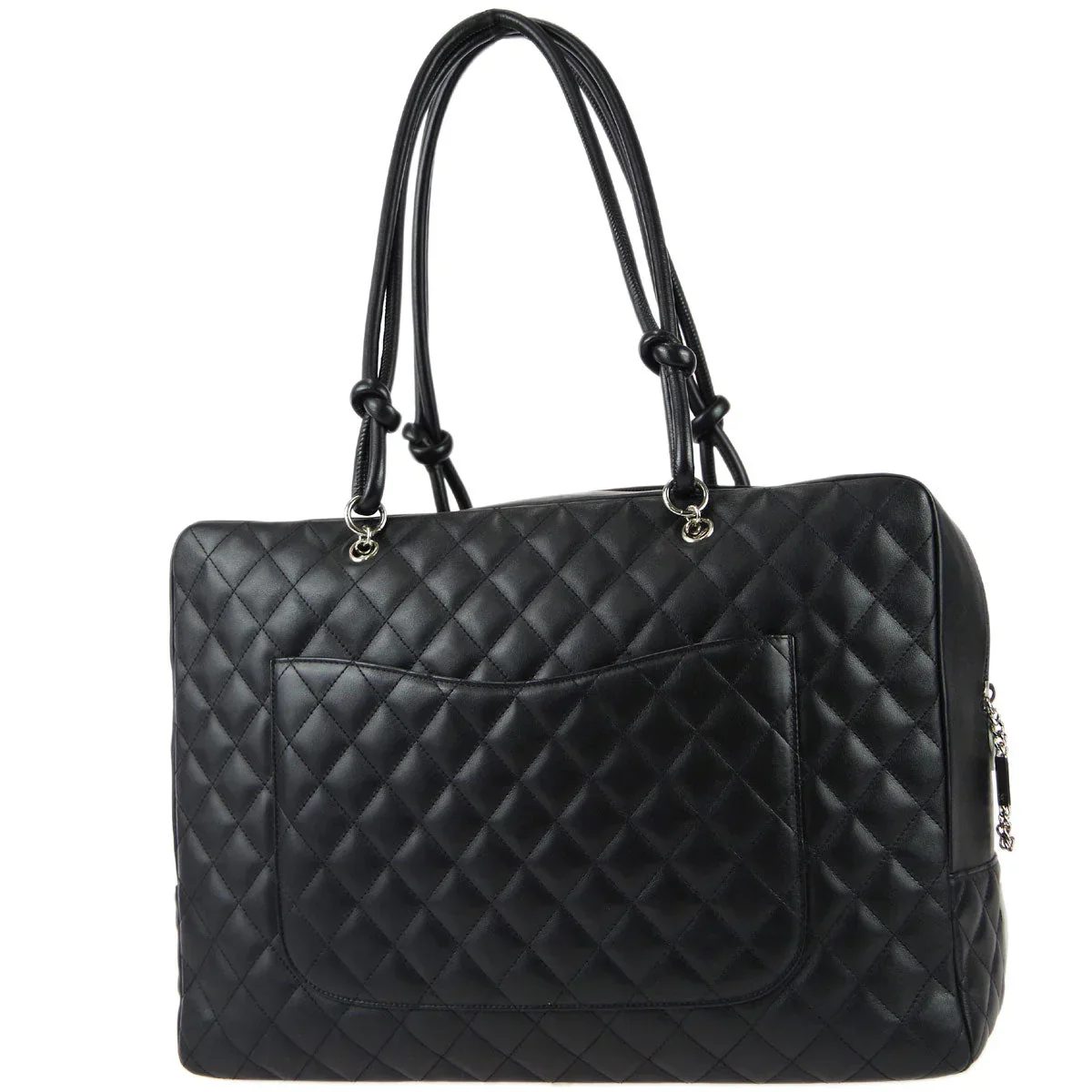 Chanel * 2004-2005 Black Calfskin Cambon Ligne Tote Handbag - Image 2