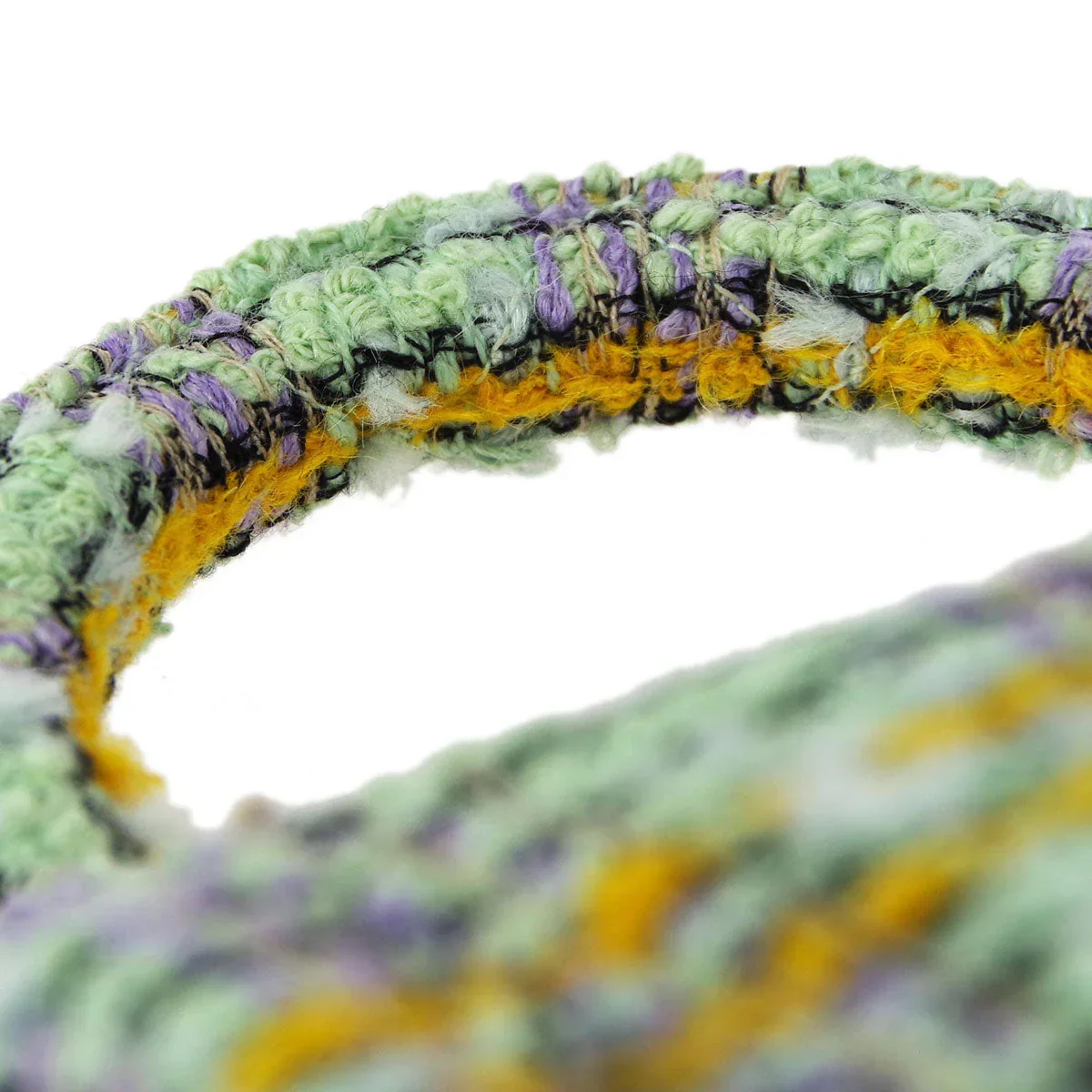 Chanel * 1994 Green Tweed Mini Classic Flap Handbag - Image 6