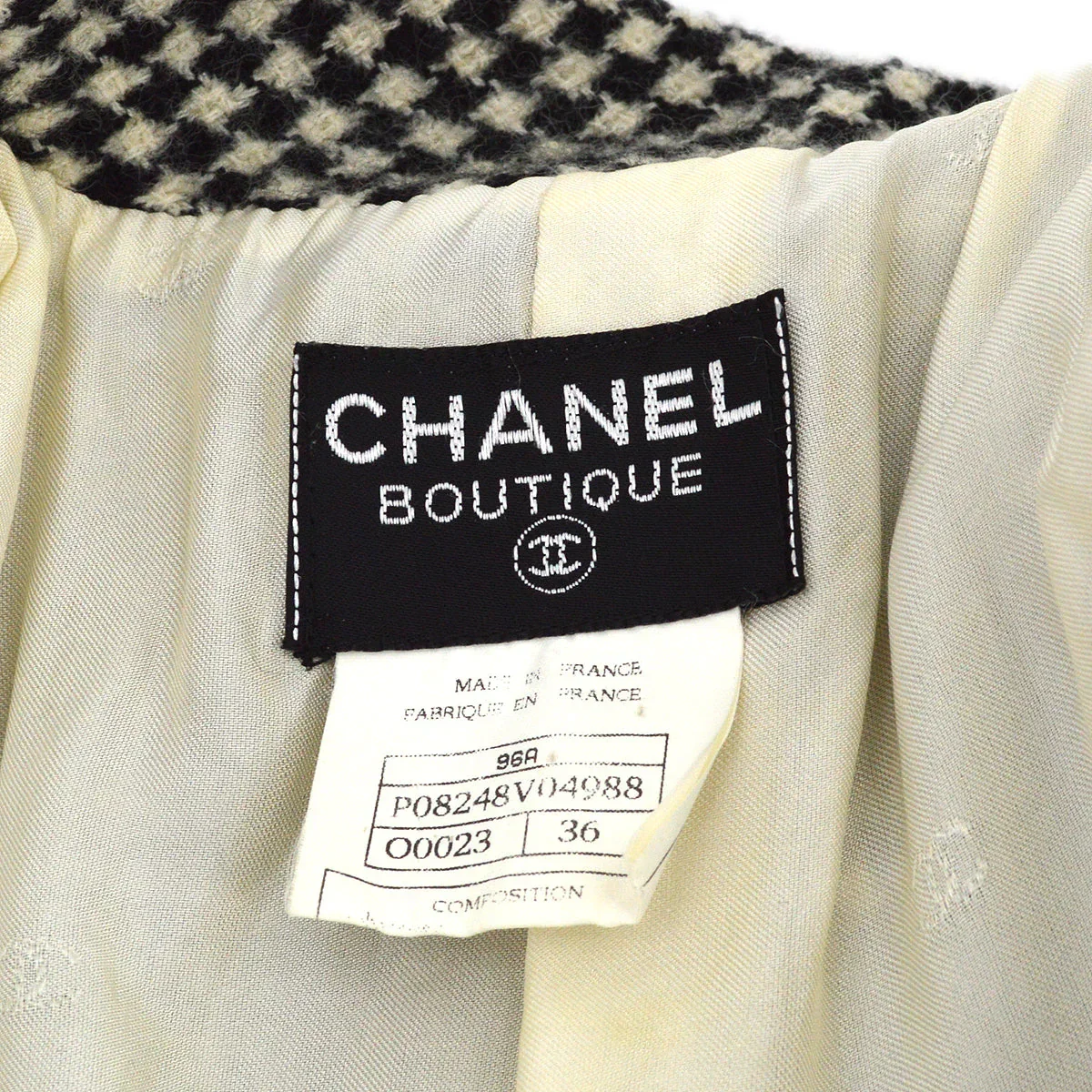 Chanel Coat Black White 96A #36 - Image 9