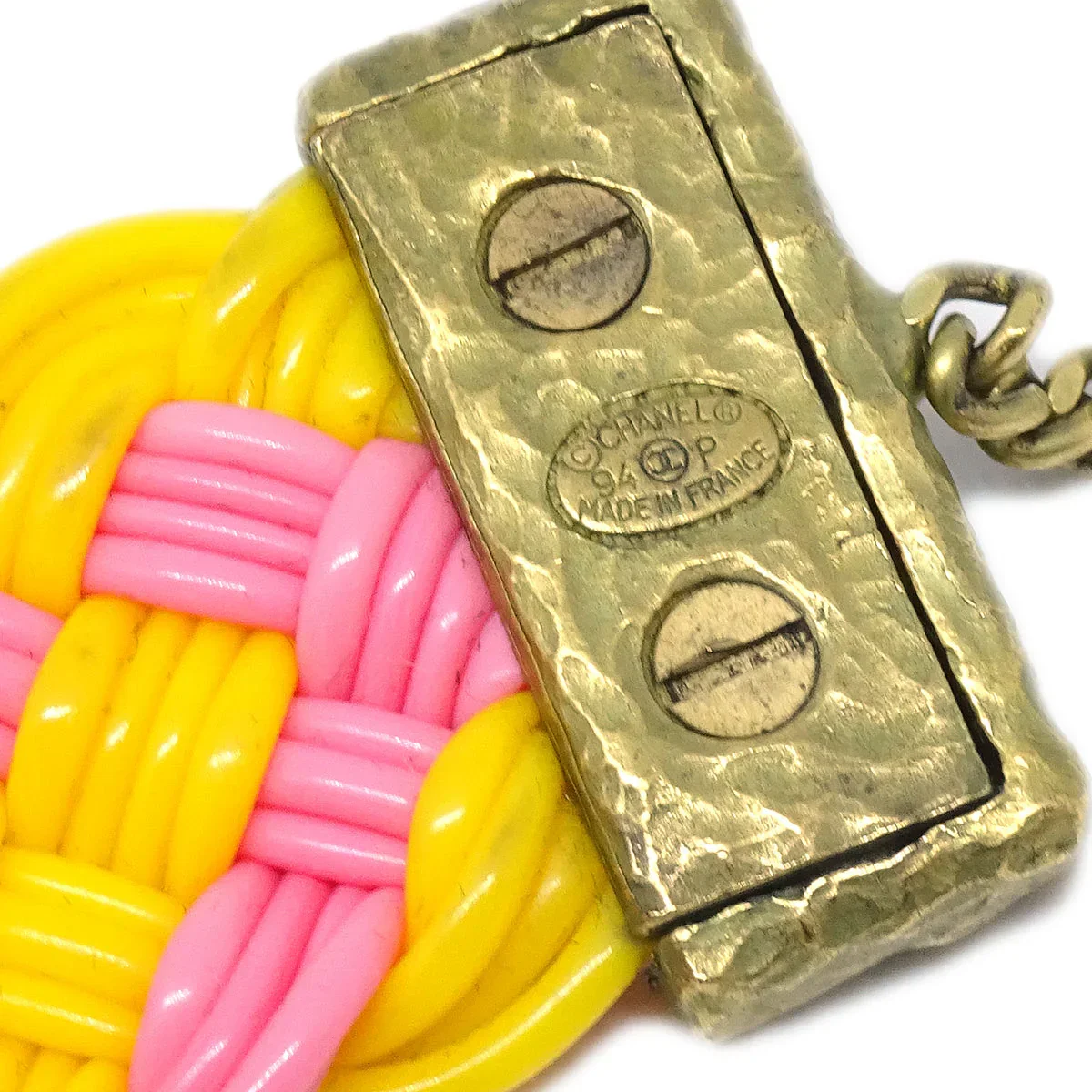 Chanel Choker Pink Yellow 94P - Image 3
