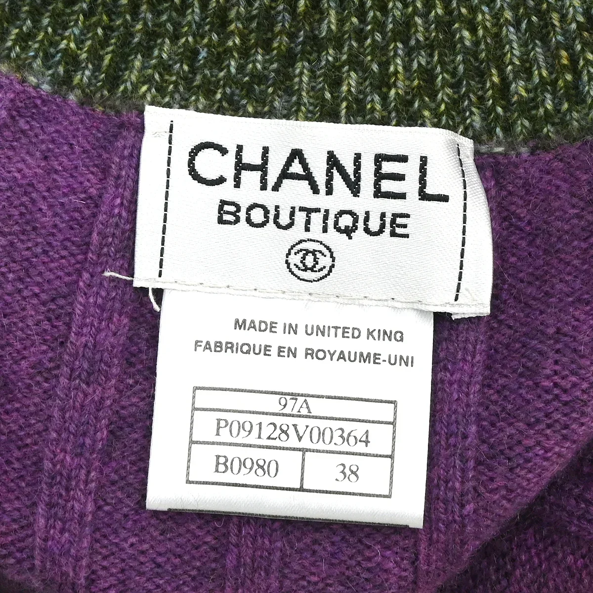 Chanel 1997 Cardigan Purple #38 - Image 8