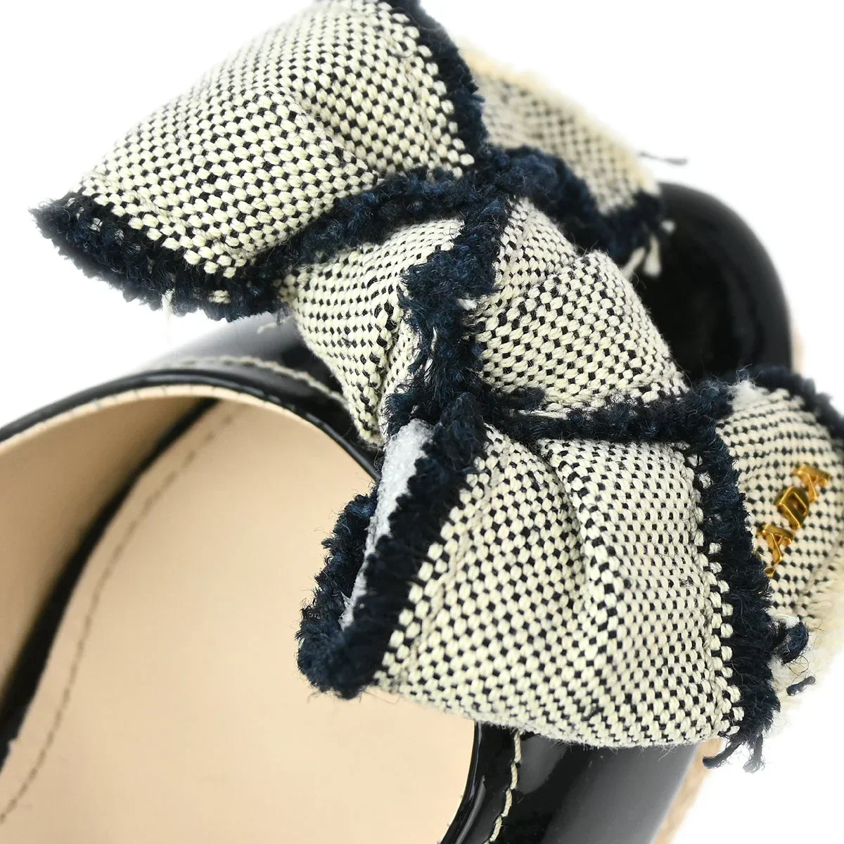 Prada * Ribbon Sandals Wedge Shoes #37 - Image 5