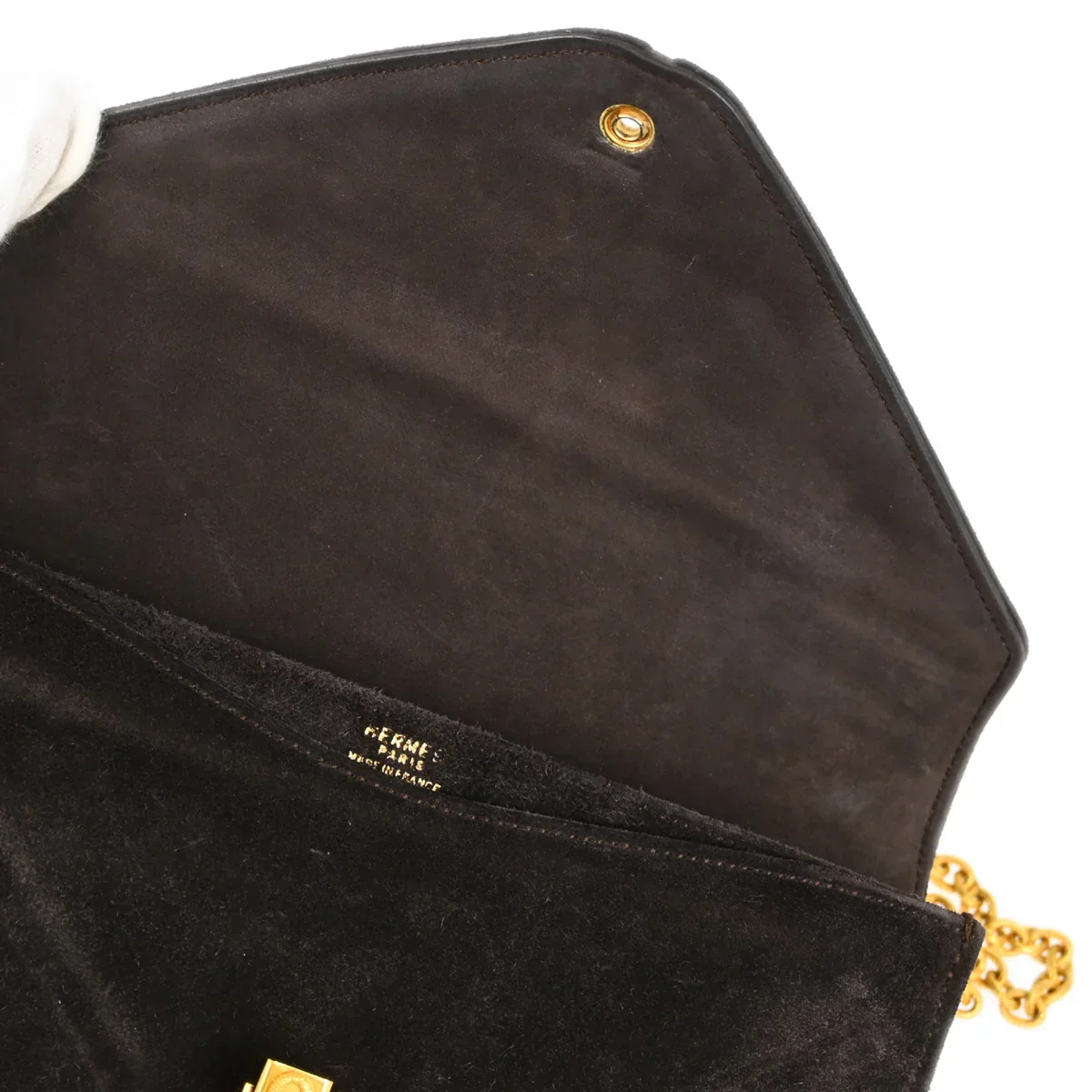 Hermes 1979 Brown Suede Alcazar Shoulder Bag - Image 8