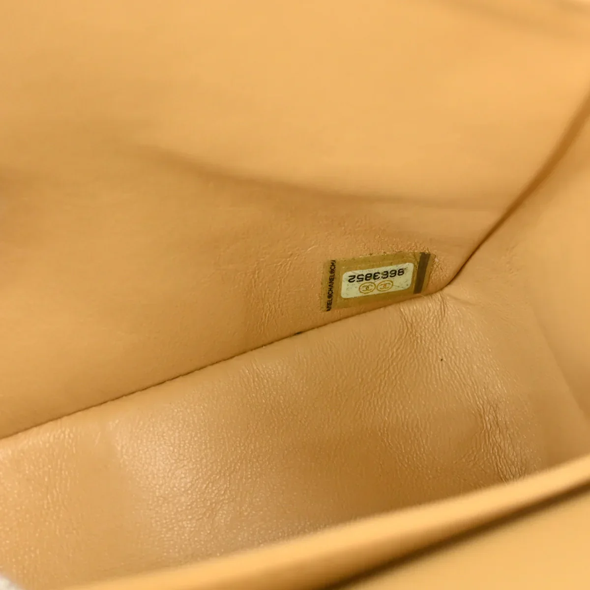 Chanel 2003-2004 Beige Caviar Medium Classic Double Flap Shoulder Bag - Image 11