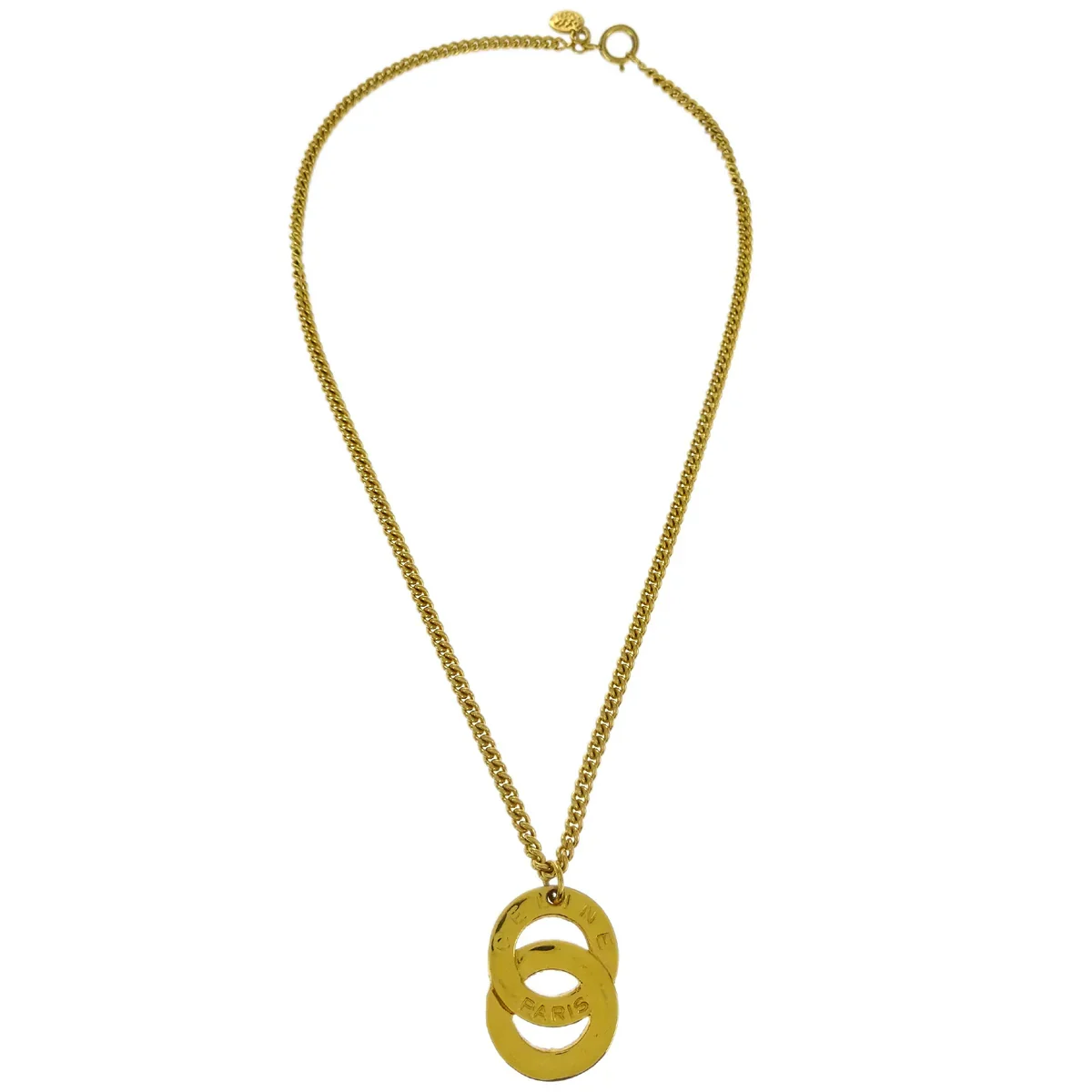 Celine Gold Chain Pendant Necklace - Image 2