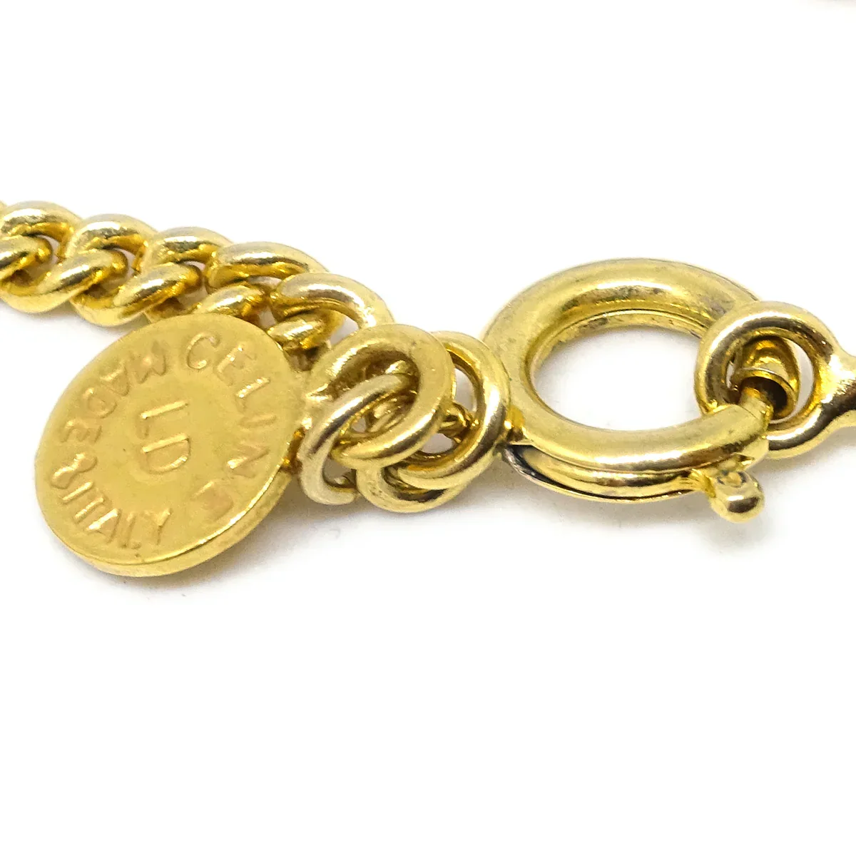 Celine Gold Chain Pendant Necklace - Image 4