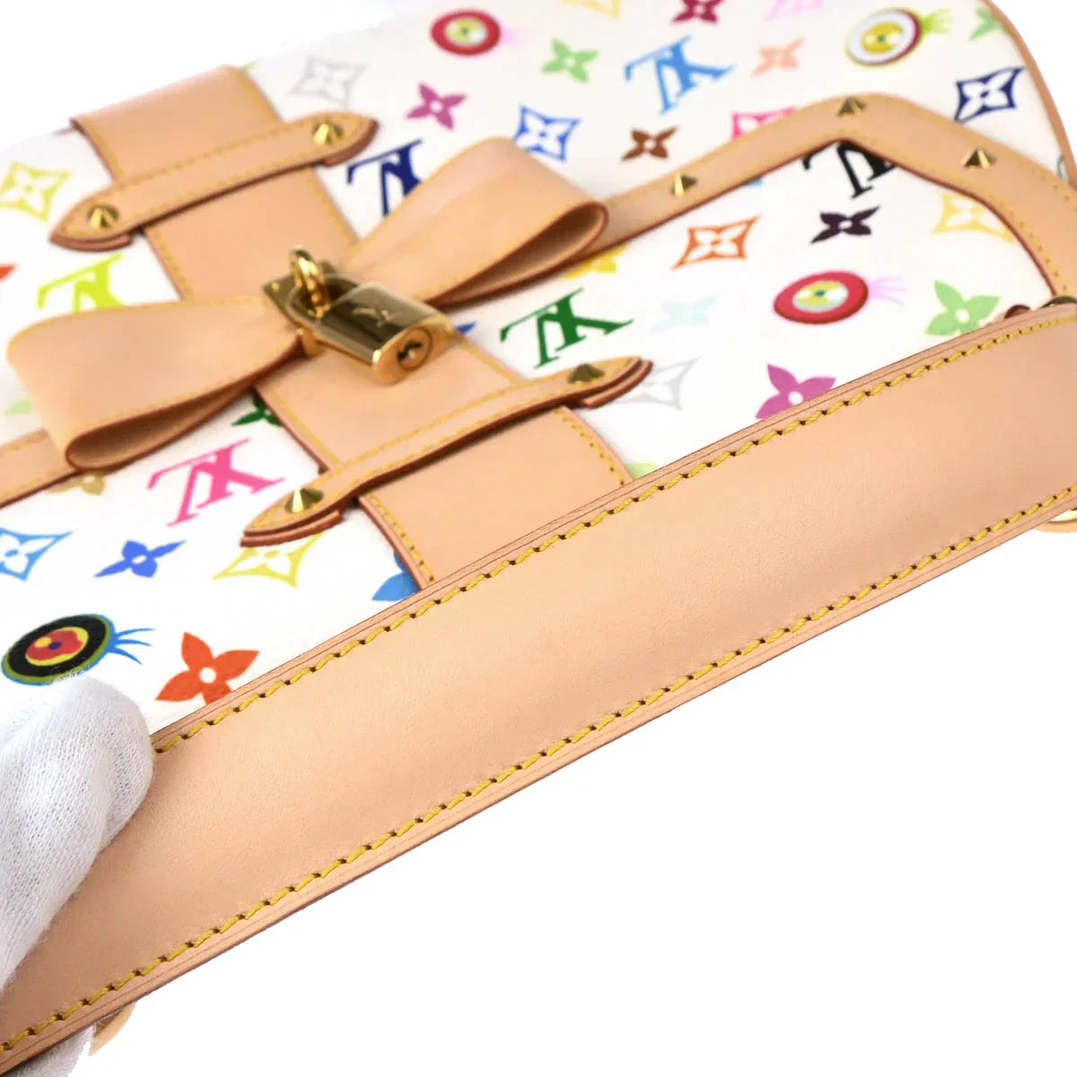 Louis Vuitton 2003 White Eye Love Monogram Sac Retro GM Handbag M92053 - Image 7