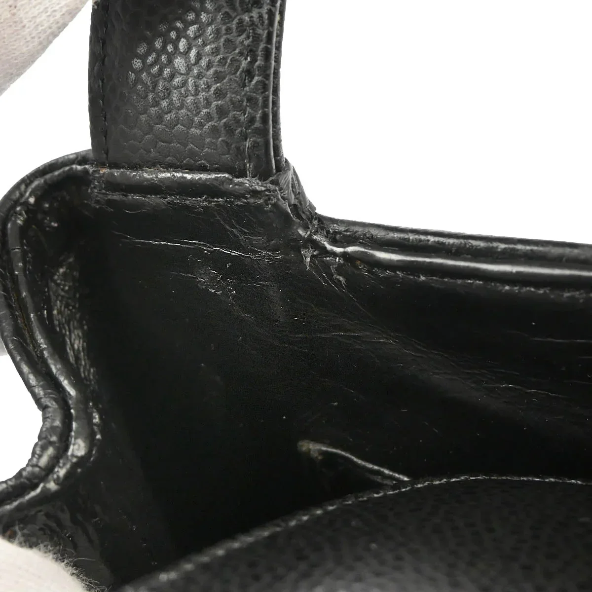 Chanel 1997-1999 Black Caviar Handbag - Image 10