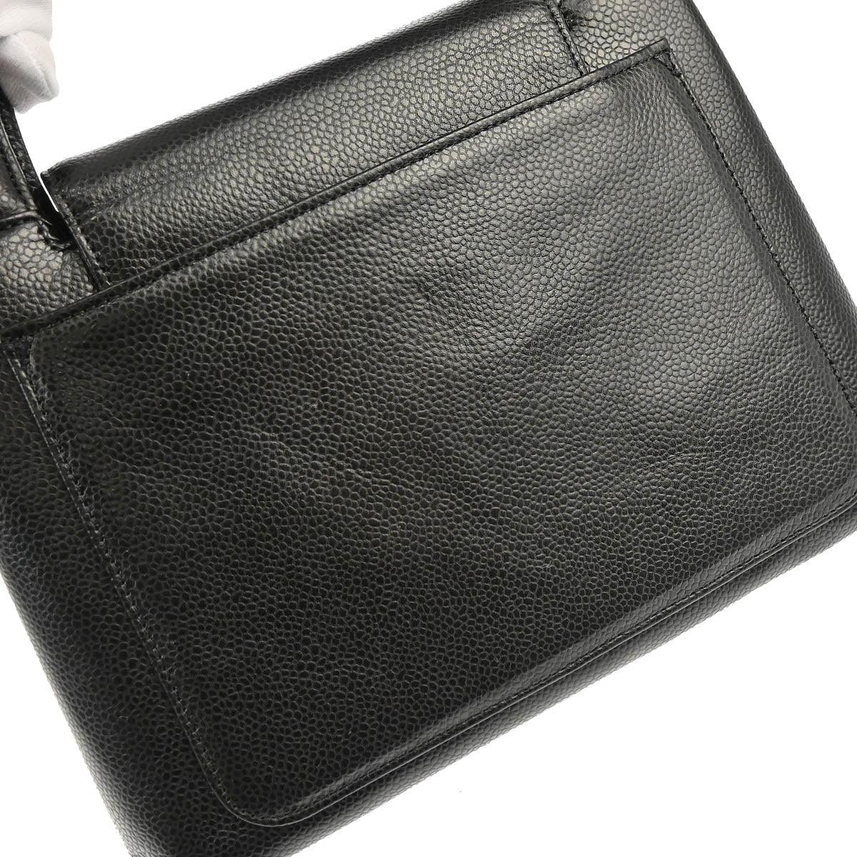 Chanel 1997-1999 Black Caviar Handbag - Image 6