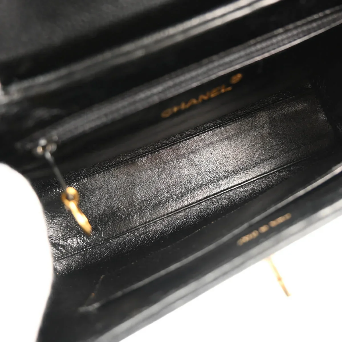 Chanel 1997-1999 Black Caviar Handbag - Image 8