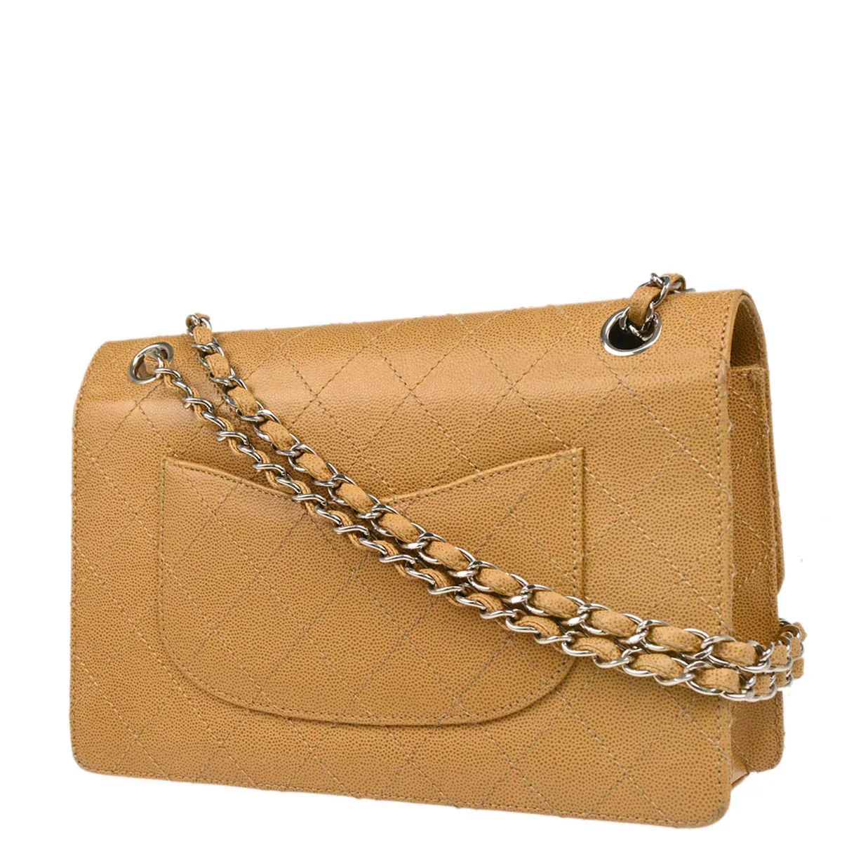 Chanel 1997-1999 Beige Caviar Shoulder Bag - Image 2