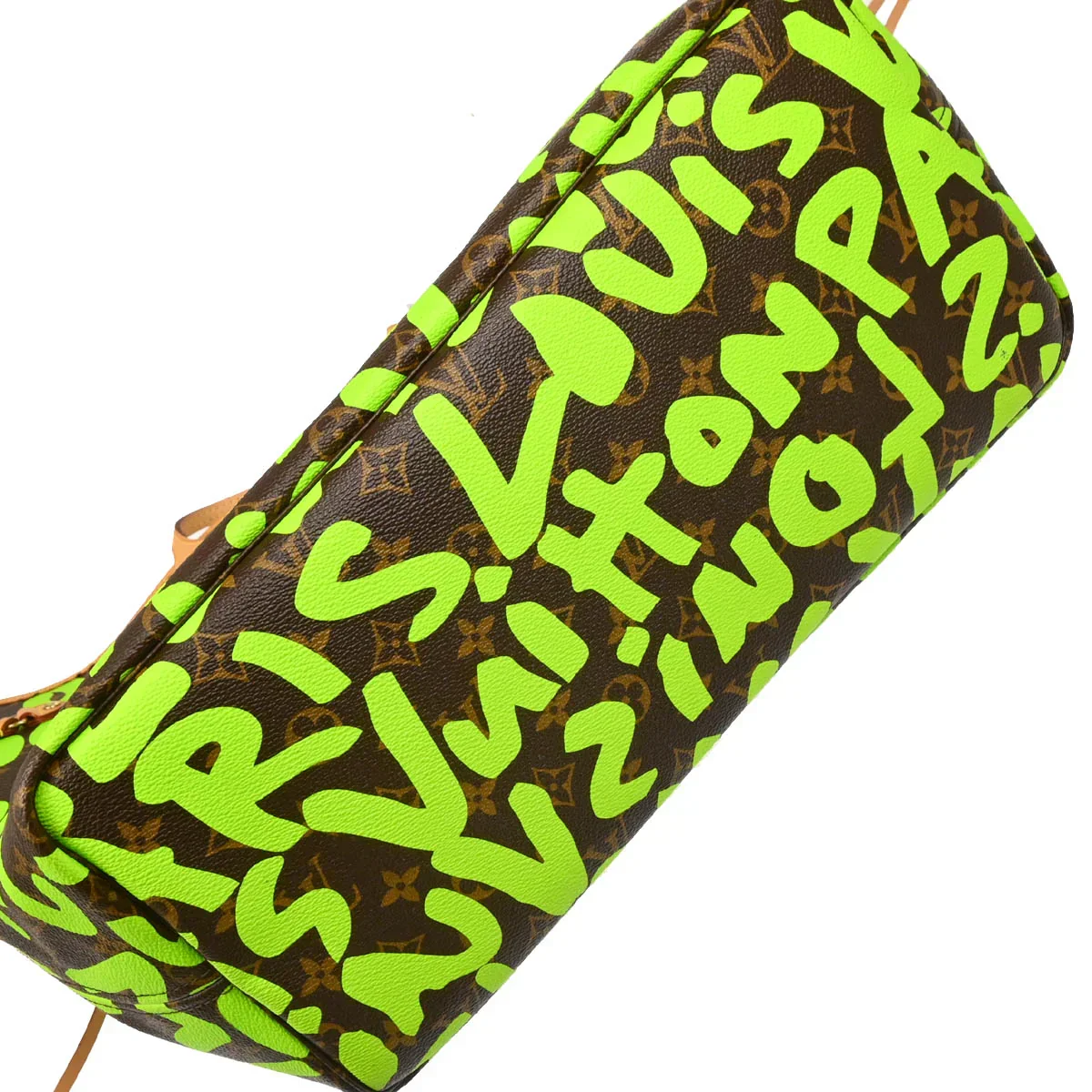 Louis Vuitton 2009 Green Monogram Graffiti Neverfull GM Tote M93703 - Image 5
