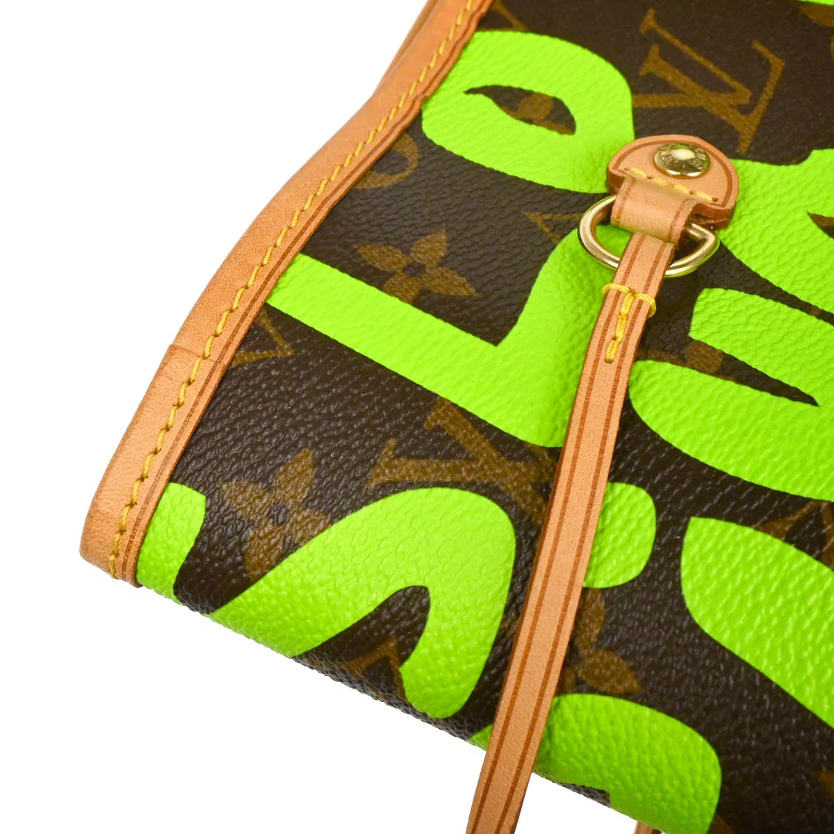 Louis Vuitton 2009 Green Monogram Graffiti Neverfull GM Tote M93703 - Image 7