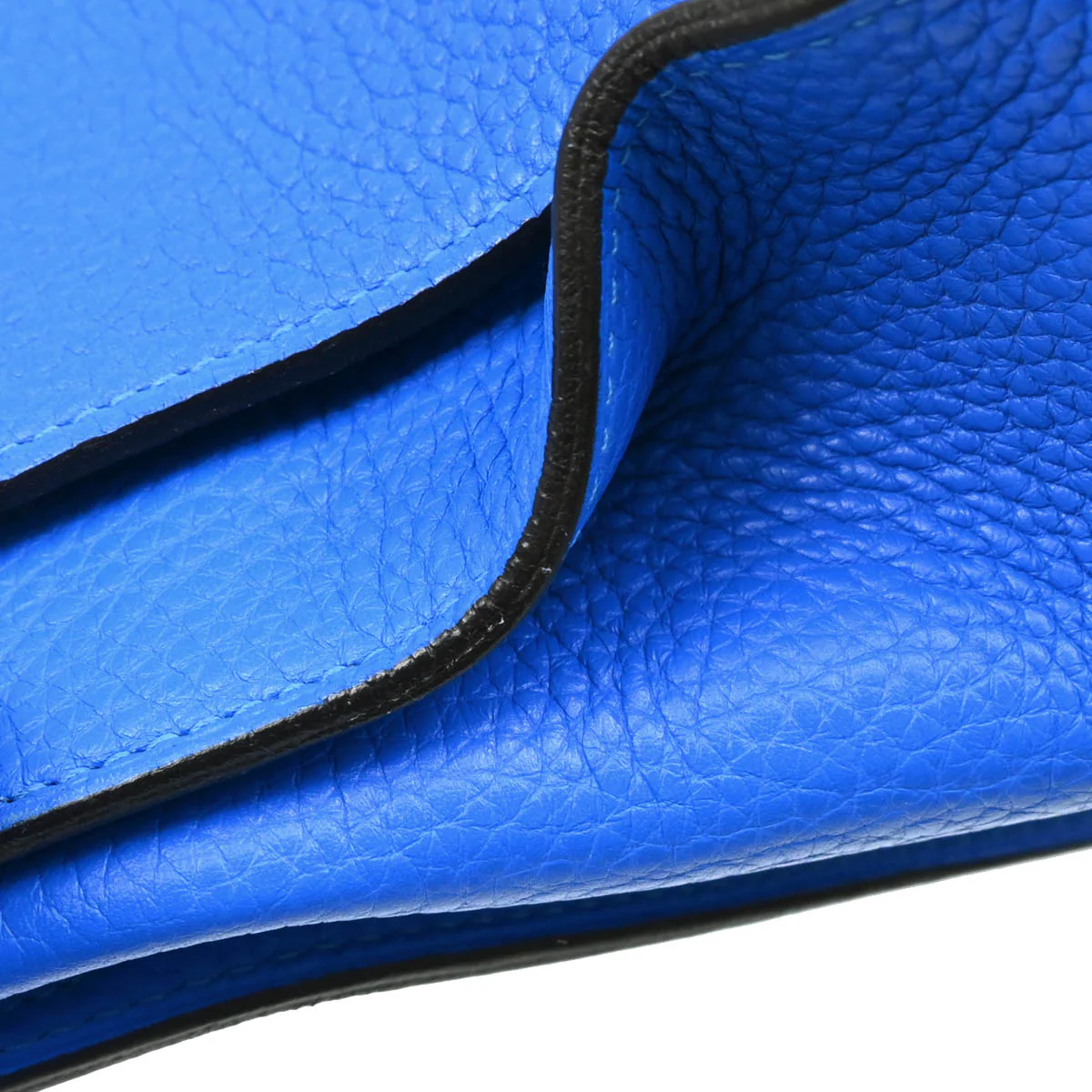 Hermes 2013 Blue Taurillon Clemence Jypsiere 34 Shoulder Bag - Image 7