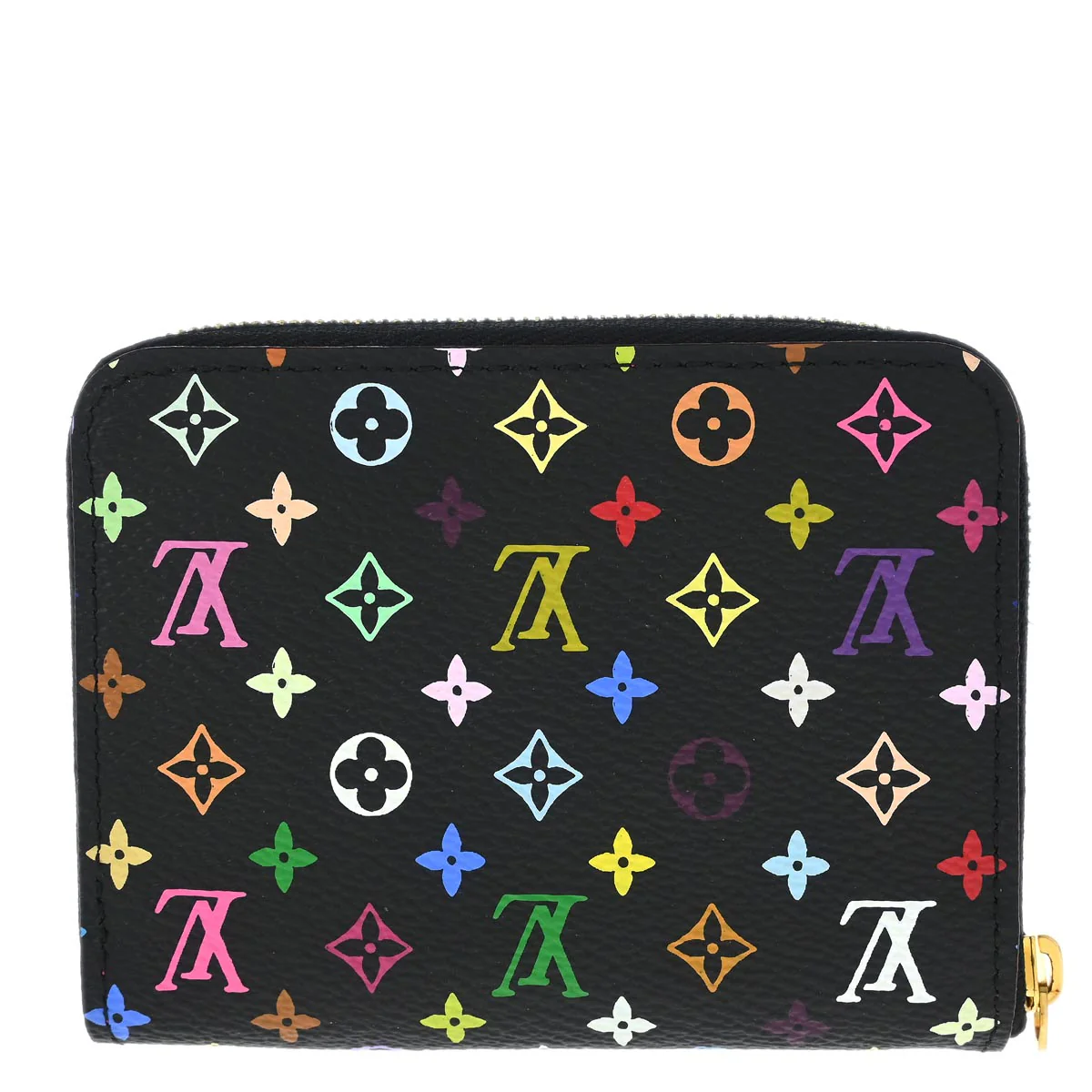 Louis Vuitton 2012 Black Multicolor Zippy Coin Purse Wallet M93740 - Image 2