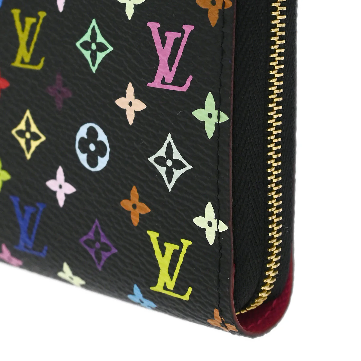 Louis Vuitton 2012 Black Multicolor Zippy Coin Purse Wallet M93740 - Image 3