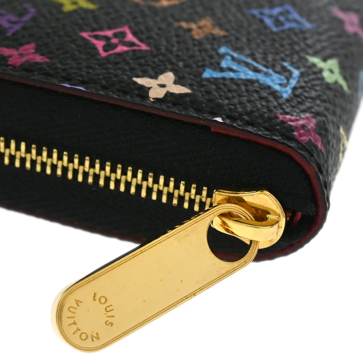 Louis Vuitton 2012 Black Multicolor Zippy Coin Purse Wallet M93740 - Image 4