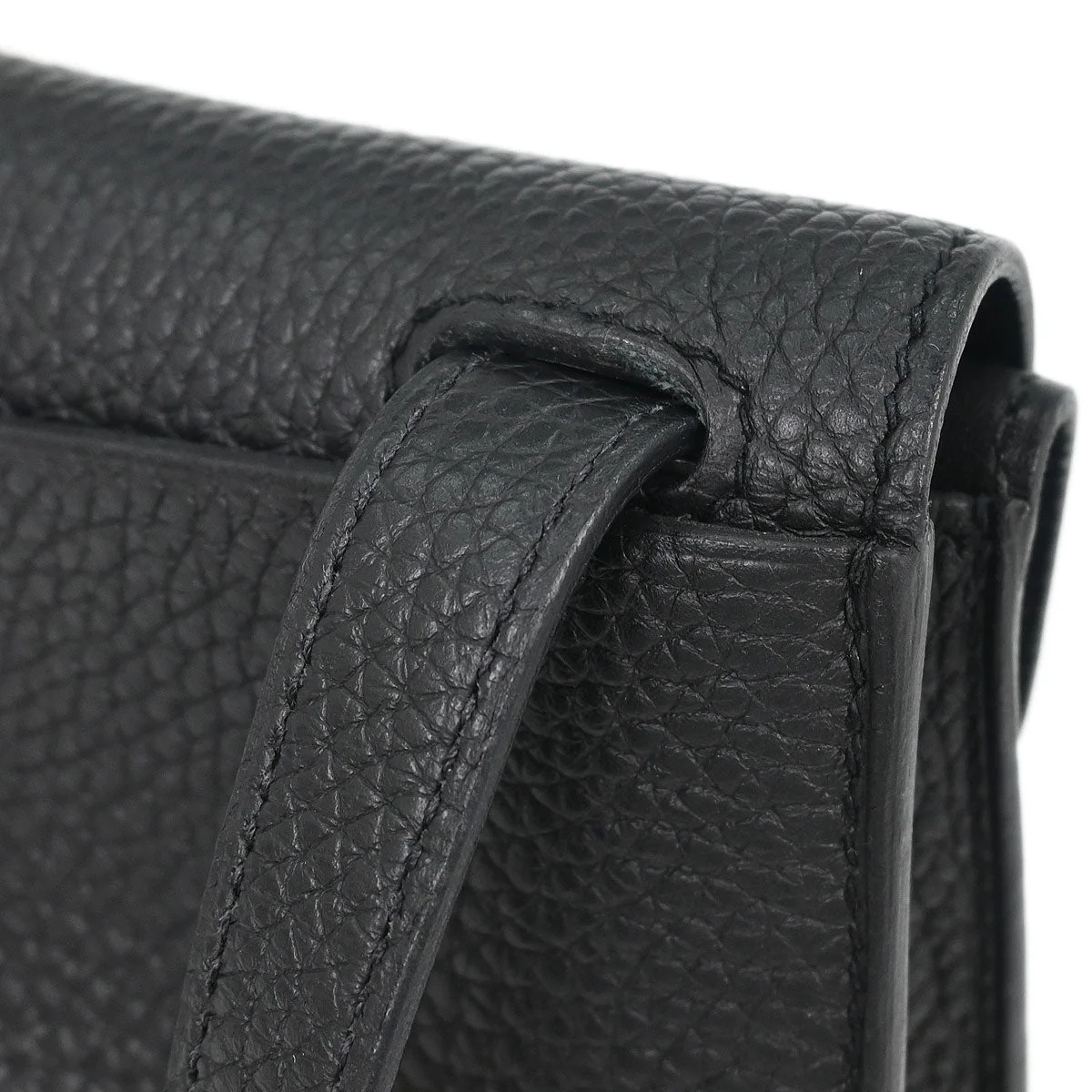 Hermes Black Taurillon Clemence Halzan 31 2way Shoulder Tote Bag - Image 7
