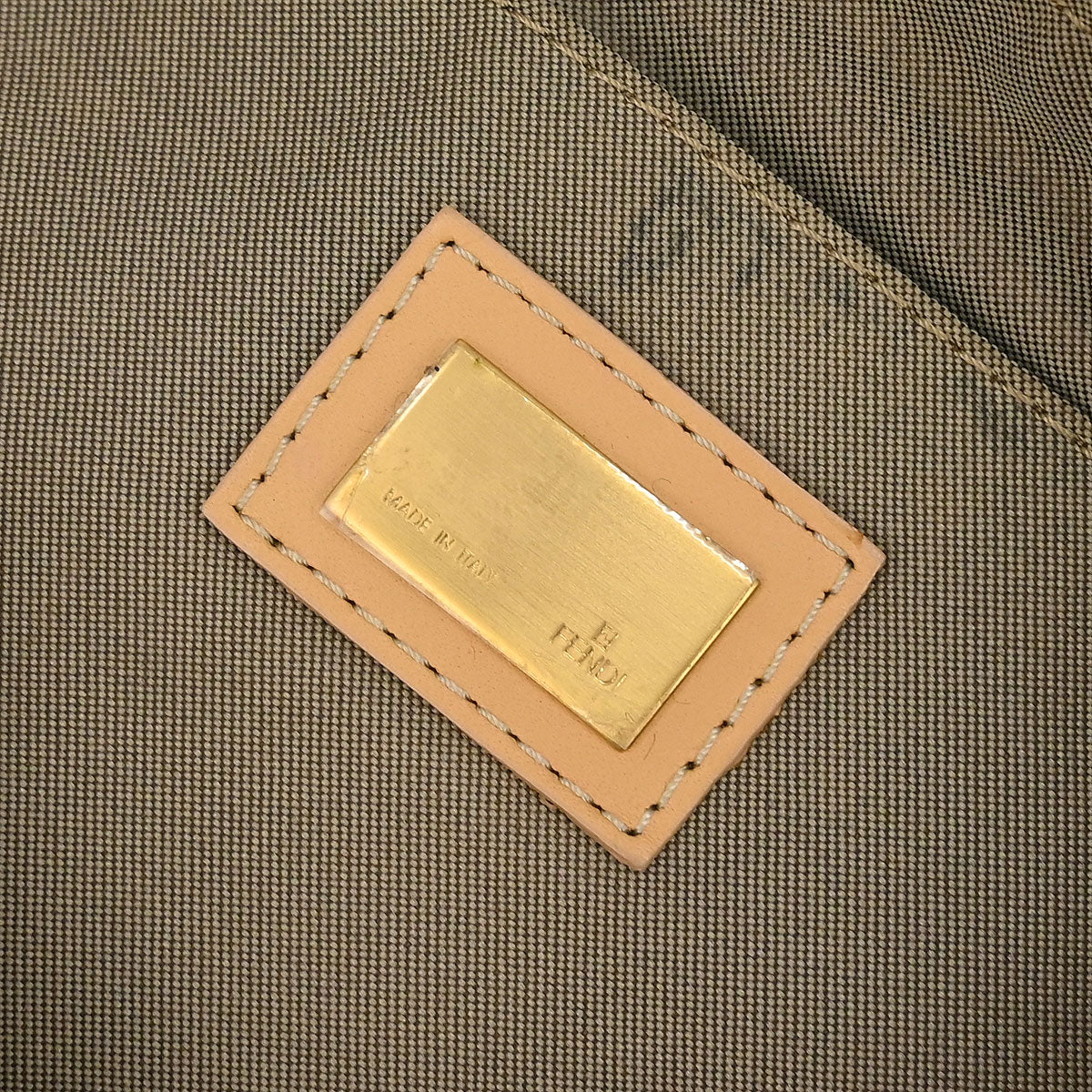 Fendi Gold Zucchino Handbag - Image 9