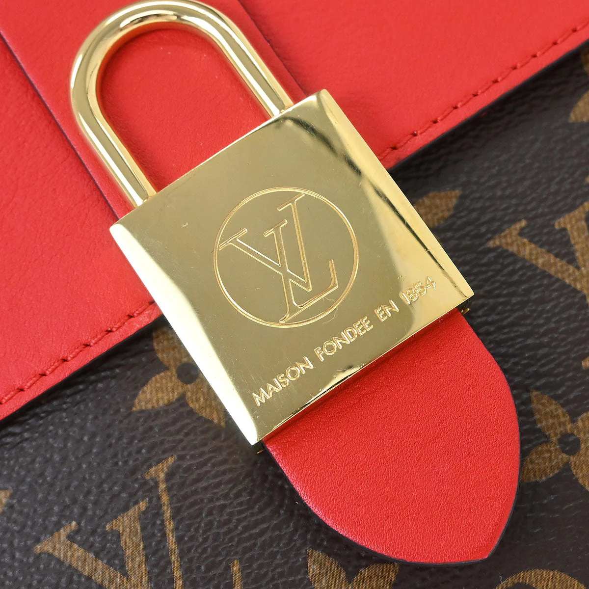 Louis Vuitton Red Monogram Locky BB 2way Shoulder Handbag M44322 - Image 5