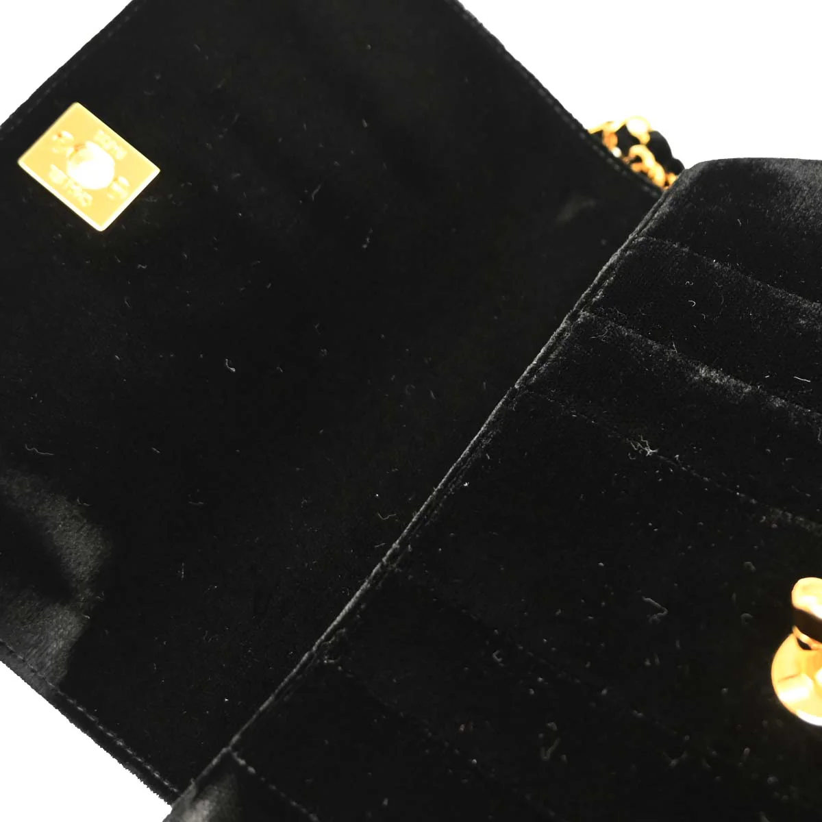 Chanel Black Velvet Mademoiselle Chain Handbag - Image 6