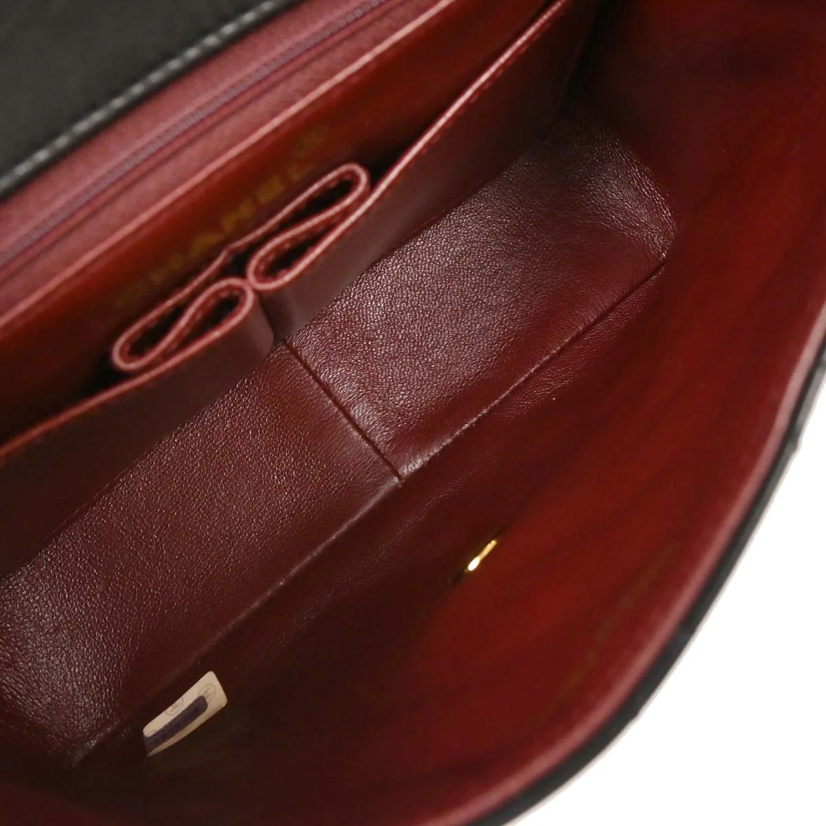 Chanel 1989-1991 Black Lambskin Classic Square Flap Shoulder Bag - Image 7