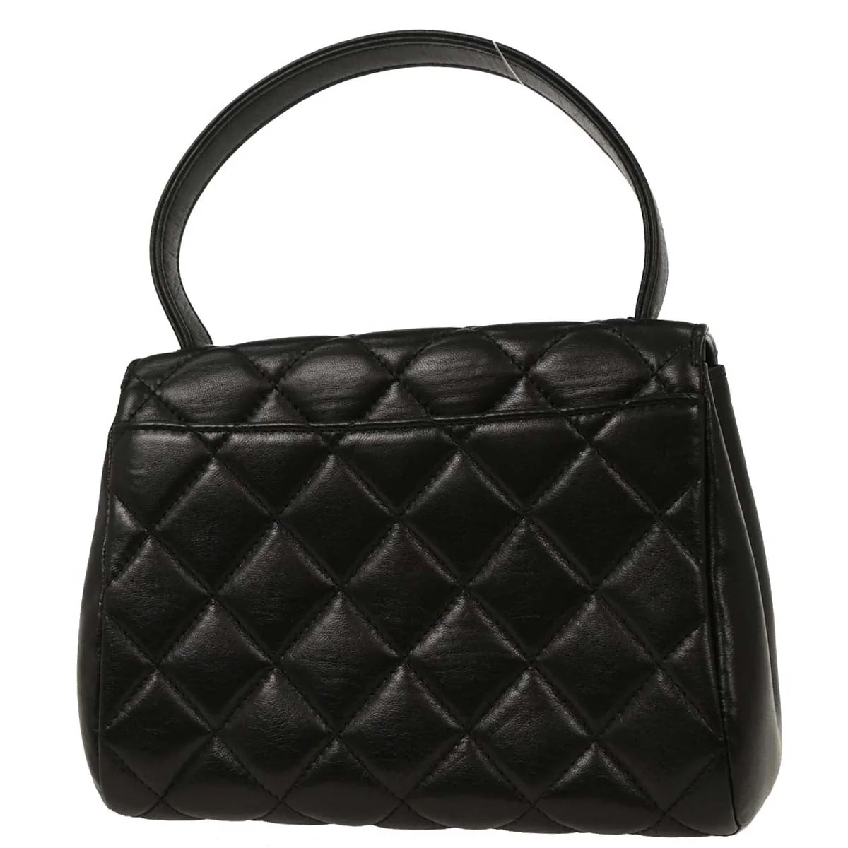 Chanel 1996-1997 Black Lambskin Handbag - Image 2
