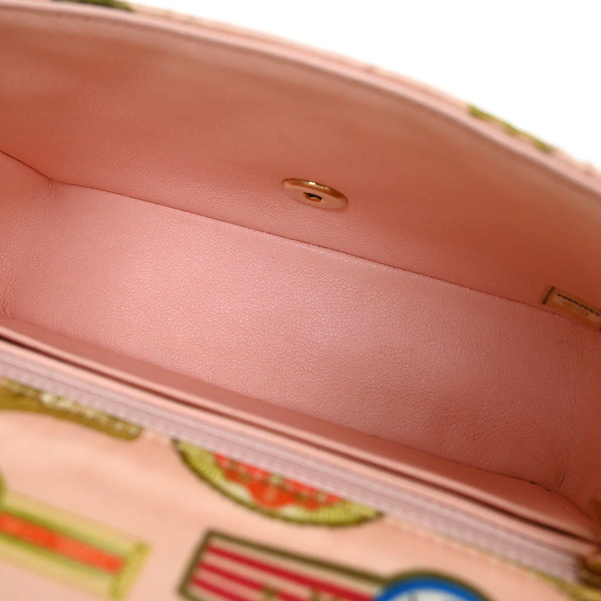 Chanel 2017 Pink Satin Cuba Cigare Print Shoulder Bag - Image 8