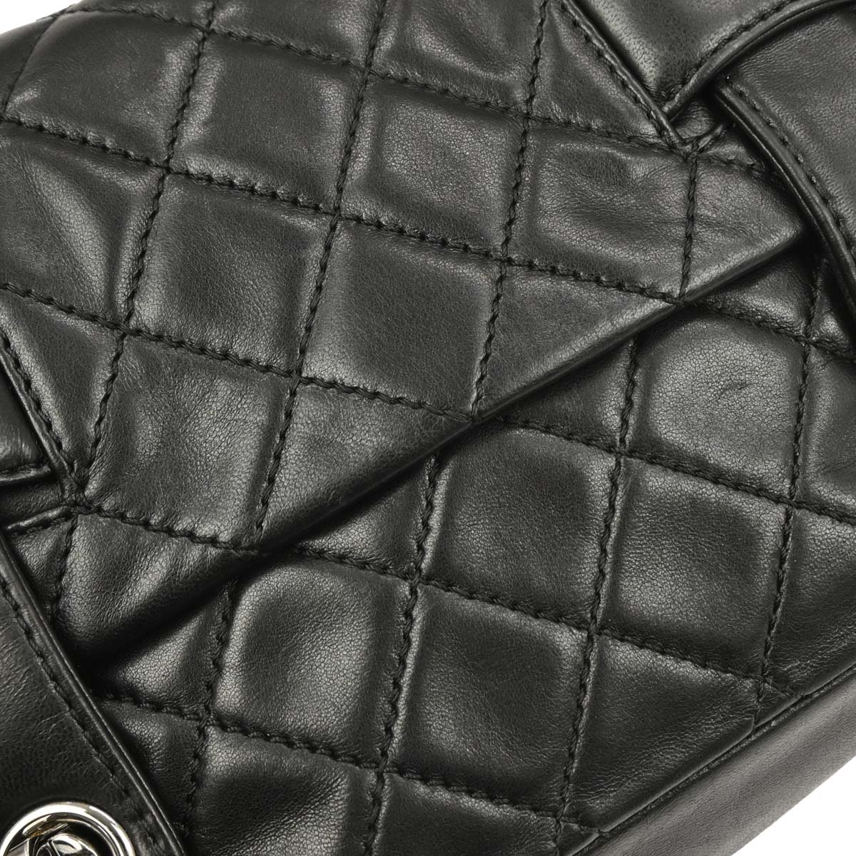 Chanel 2006-2008 Black Lambskin 2way Shoulder Handbag - Image 4