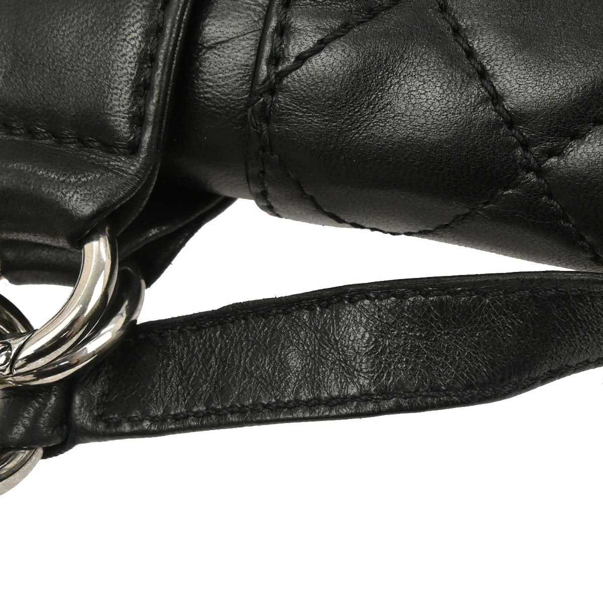 Chanel 2006-2008 Black Lambskin 2way Shoulder Handbag - Image 5