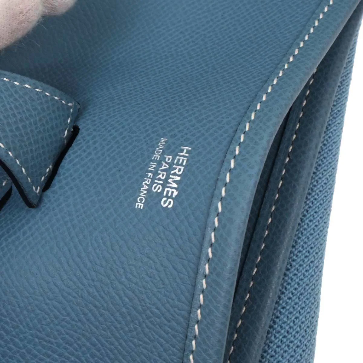 Hermes Blue Jean Epsom Evelyne 1 PM Shoulder Bag - Image 9