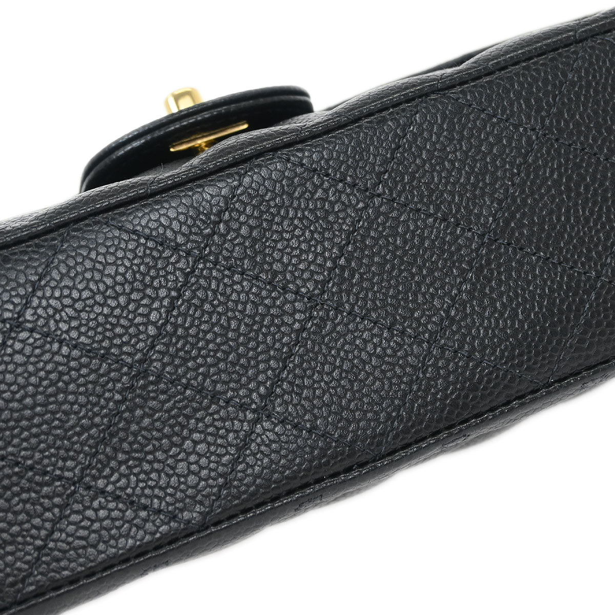 Chanel 2005-2006 Black Caviar Medium Classic Double Flap Shoulder Bag - Image 3