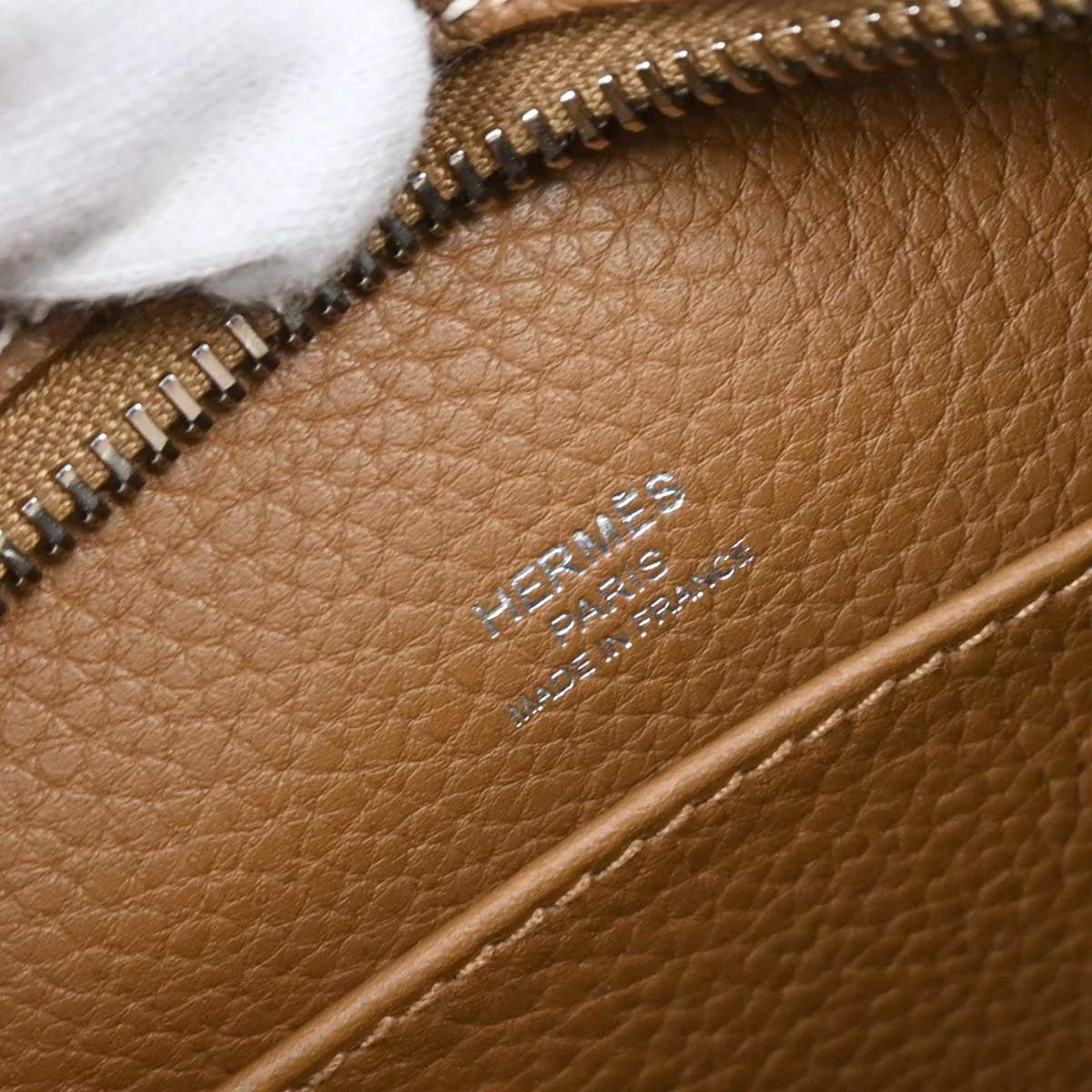 Hermes Gold Taurillon Clemence Goodnews GM Shoulder Bag - Image 9