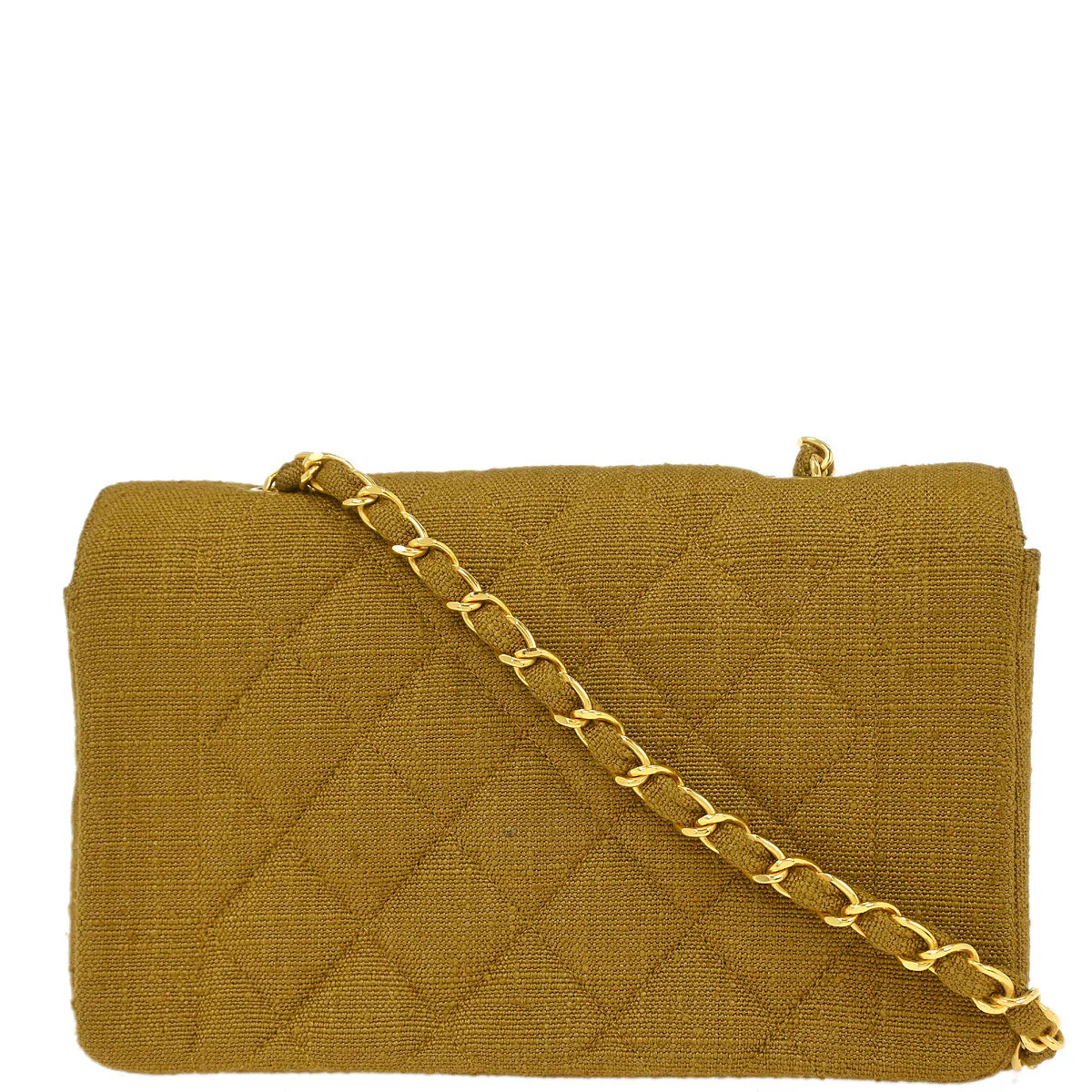 Chanel Brown Linen Small Diana Shoulder Bag - Image 2