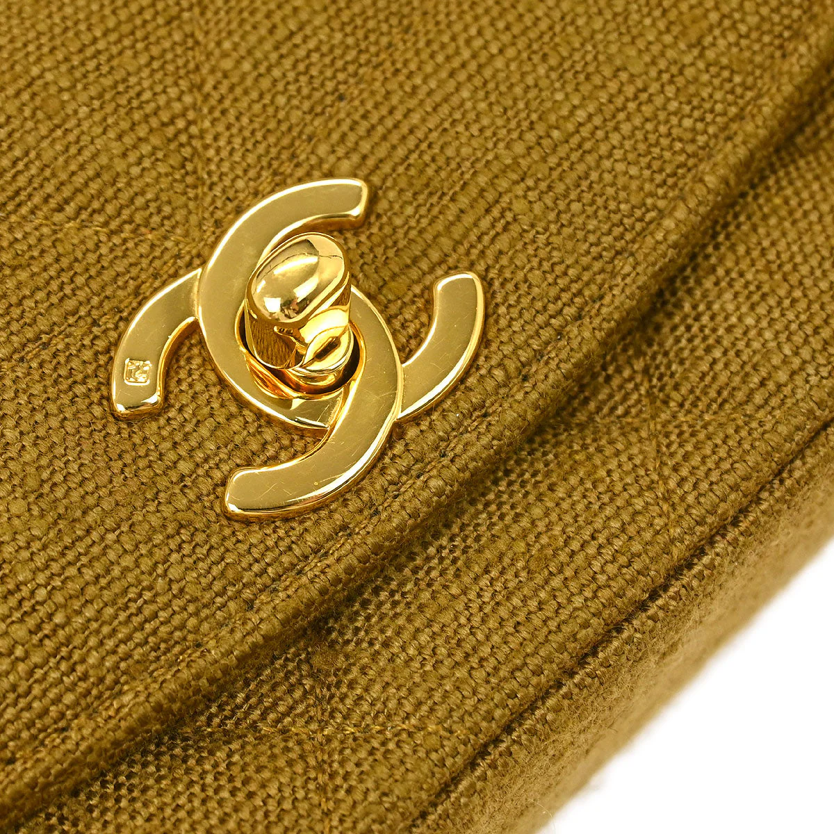 Chanel Brown Linen Small Diana Shoulder Bag - Image 3