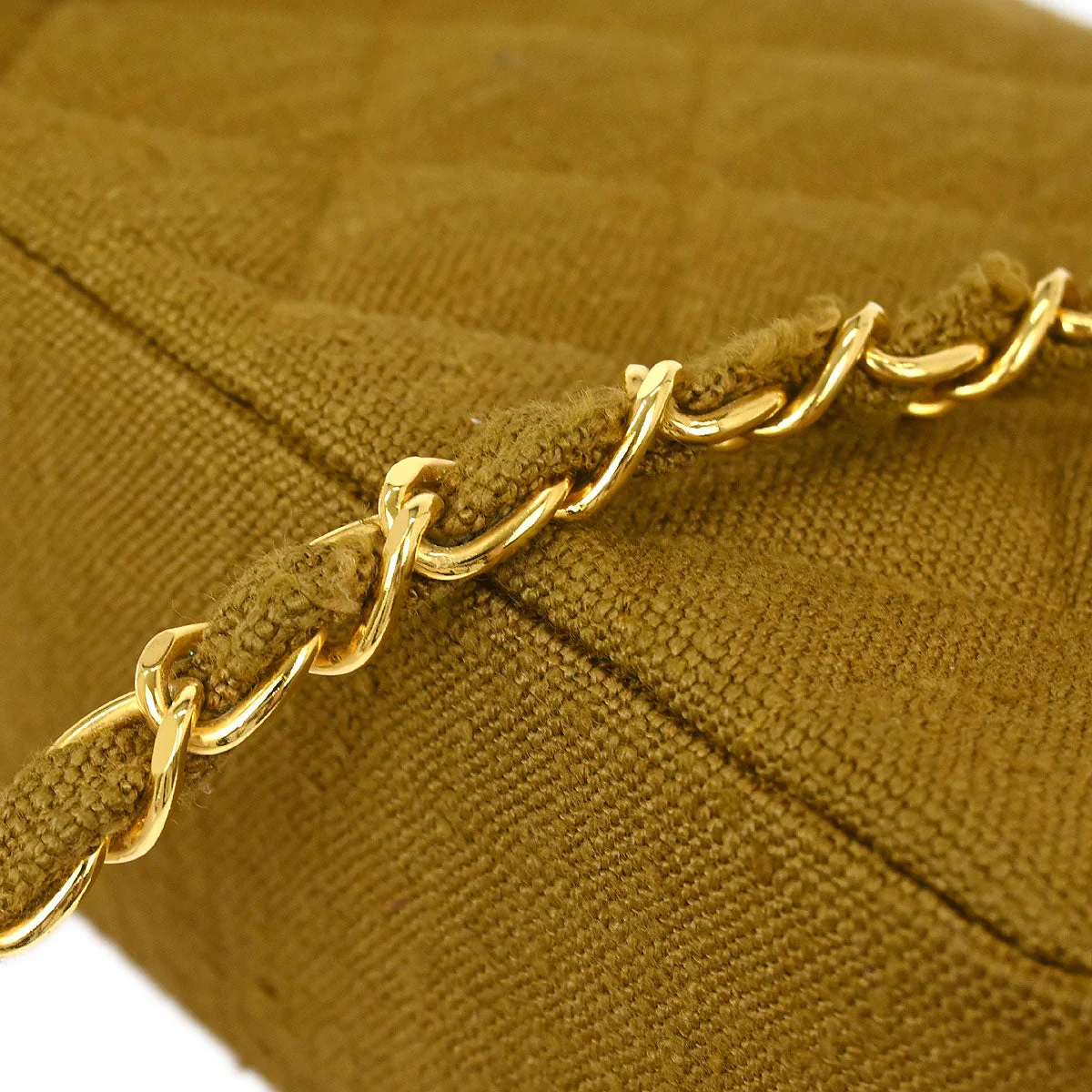 Chanel Brown Linen Small Diana Shoulder Bag - Image 4