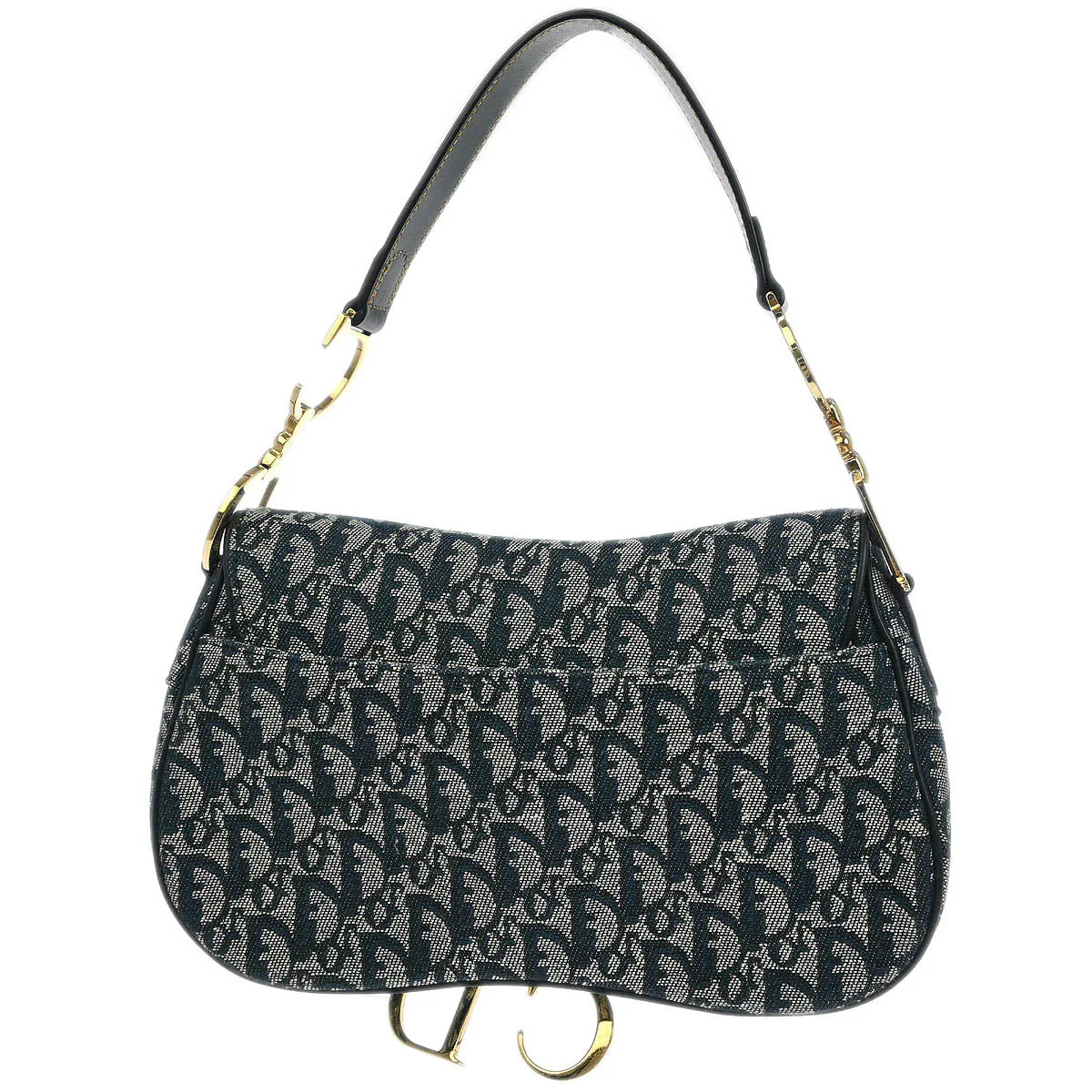 Christian Dior Navy Trotter Double Saddle Handbag - Image 2
