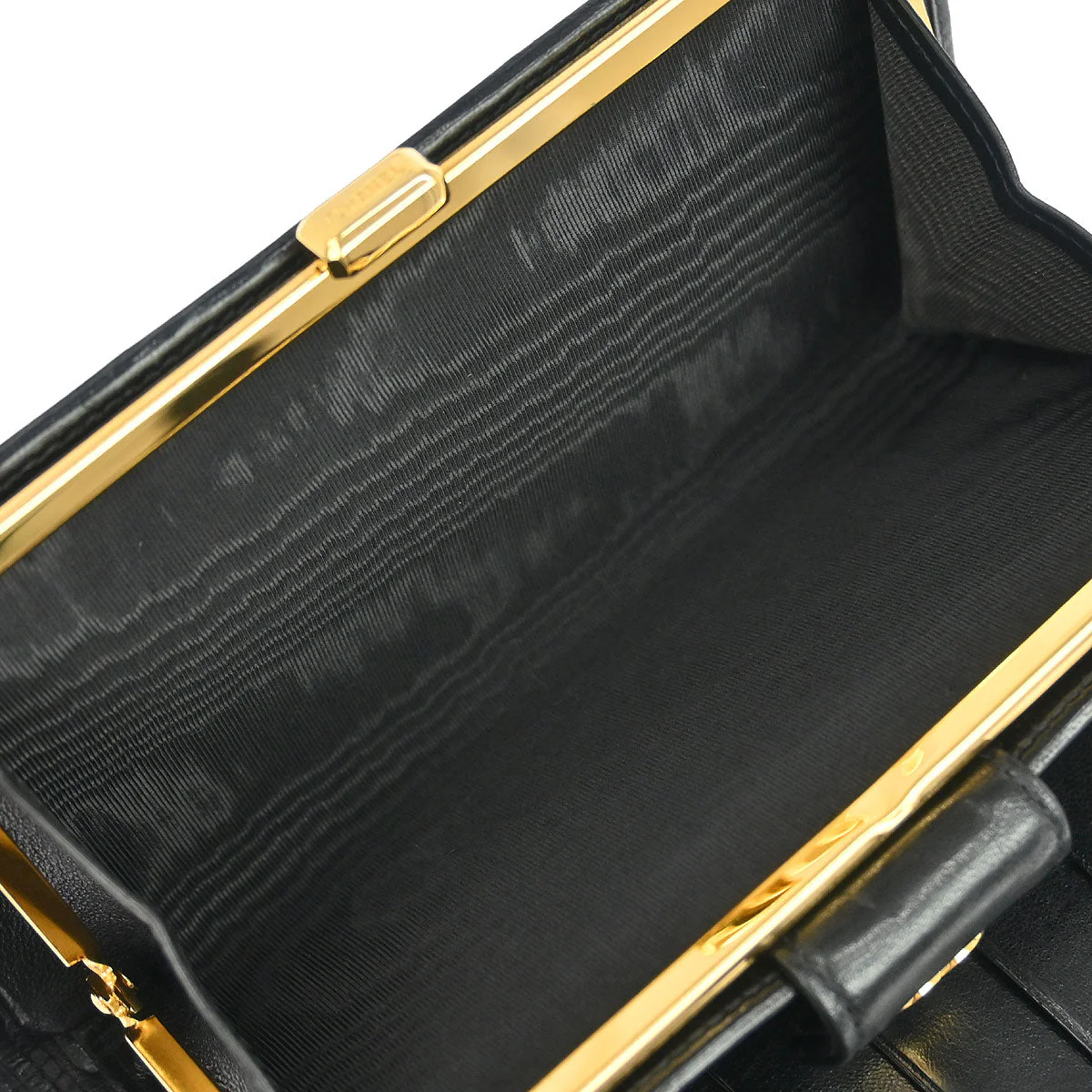 Chanel 1996-1997 Black Lambskin Bicolore Long Wallet Purse - Image 5