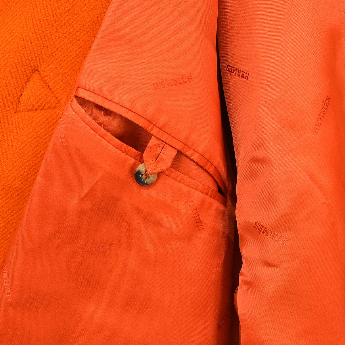 Hermes Duffel Coat Orange #52 - Image 7
