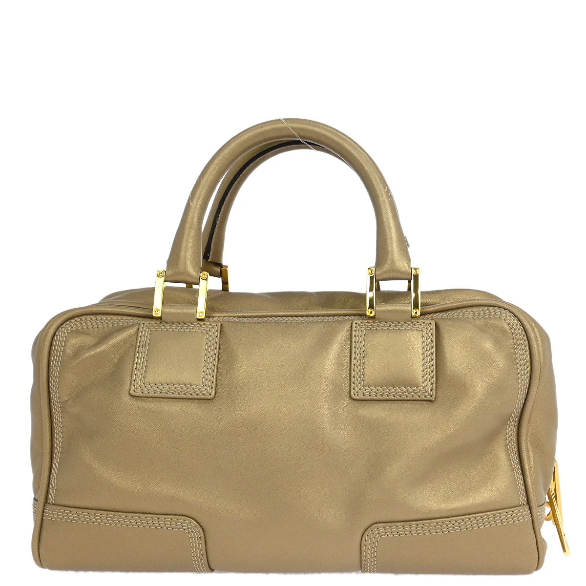 Loewe Gold Lambskin Amazona 28 Handbag - Image 2