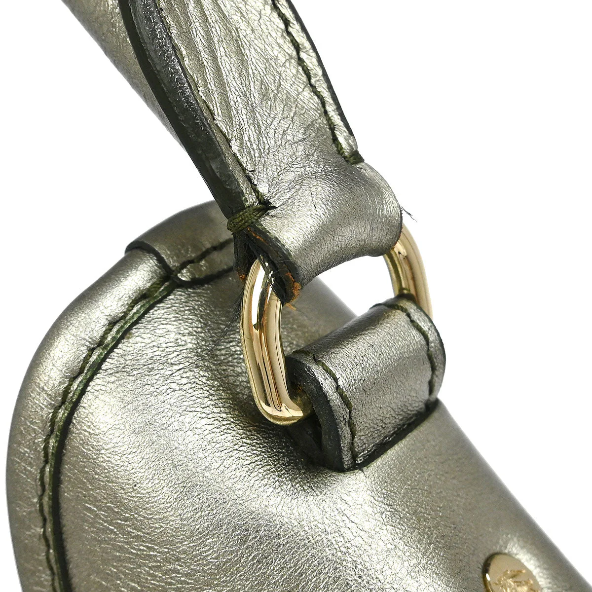 Burberry Beige Gold House Check Handbag - Image 4