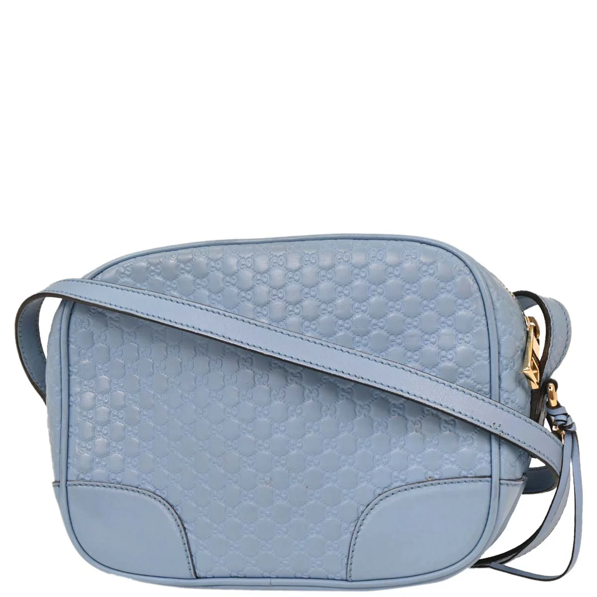 Gucci Light Blue Micro Guccissima Crossbody Bag - Image 2
