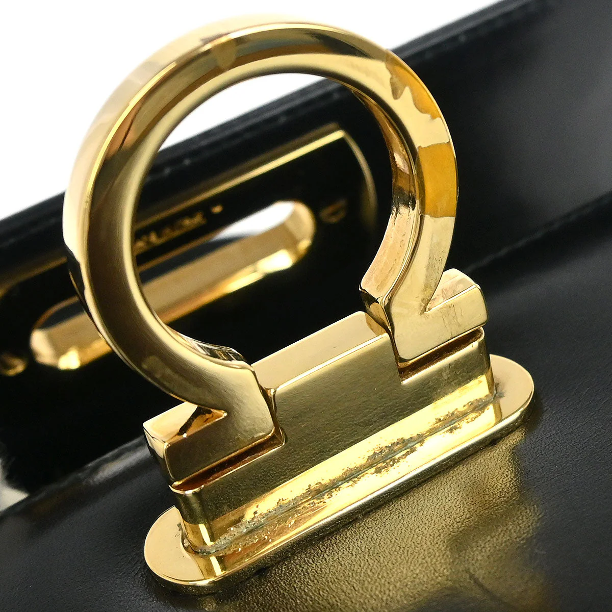 Salvatore Ferragamo Black Gancini 2way Shoulder Handbag - Image 10